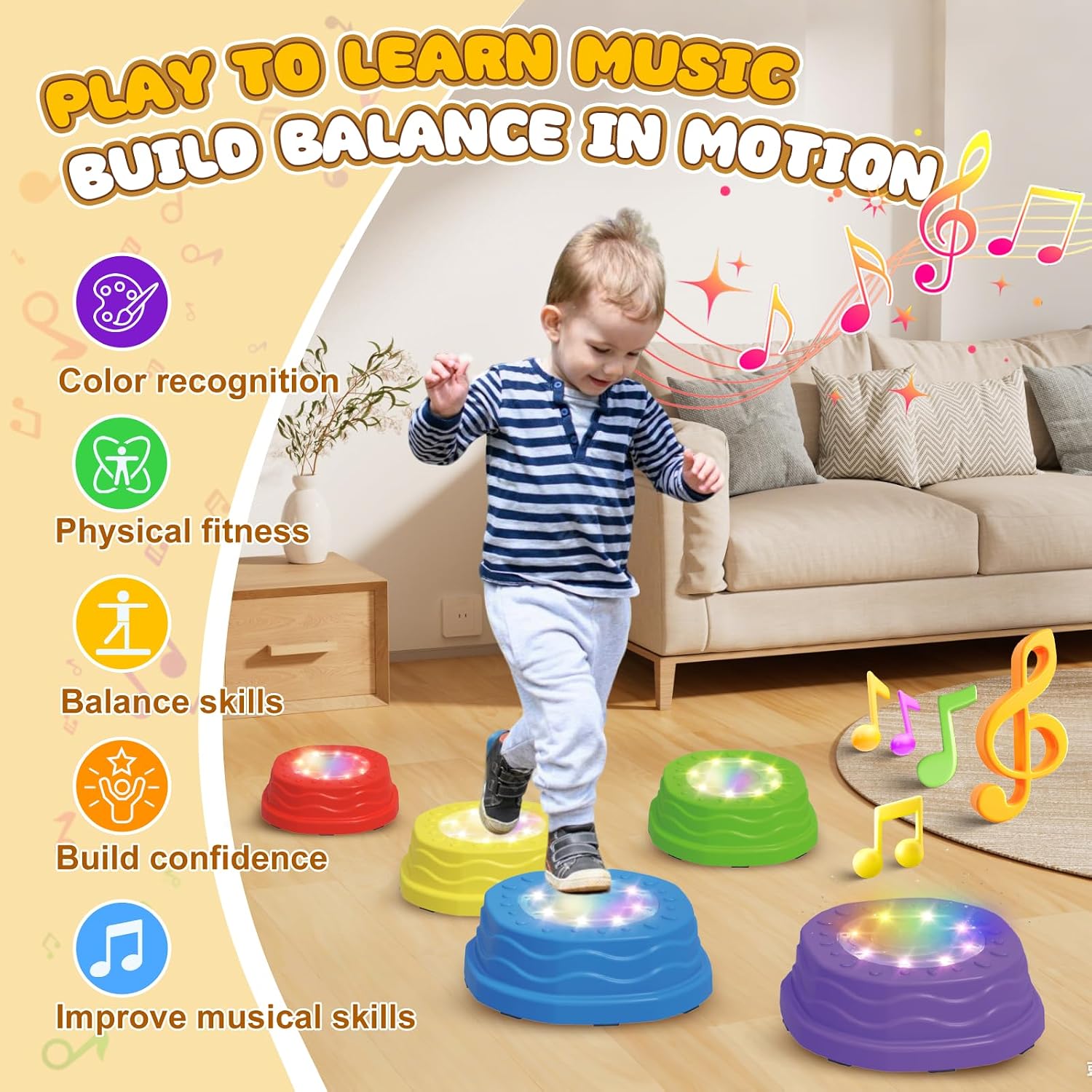Thumbnail 3 de TERRAMUS stepping stones for kids, 5 PCS