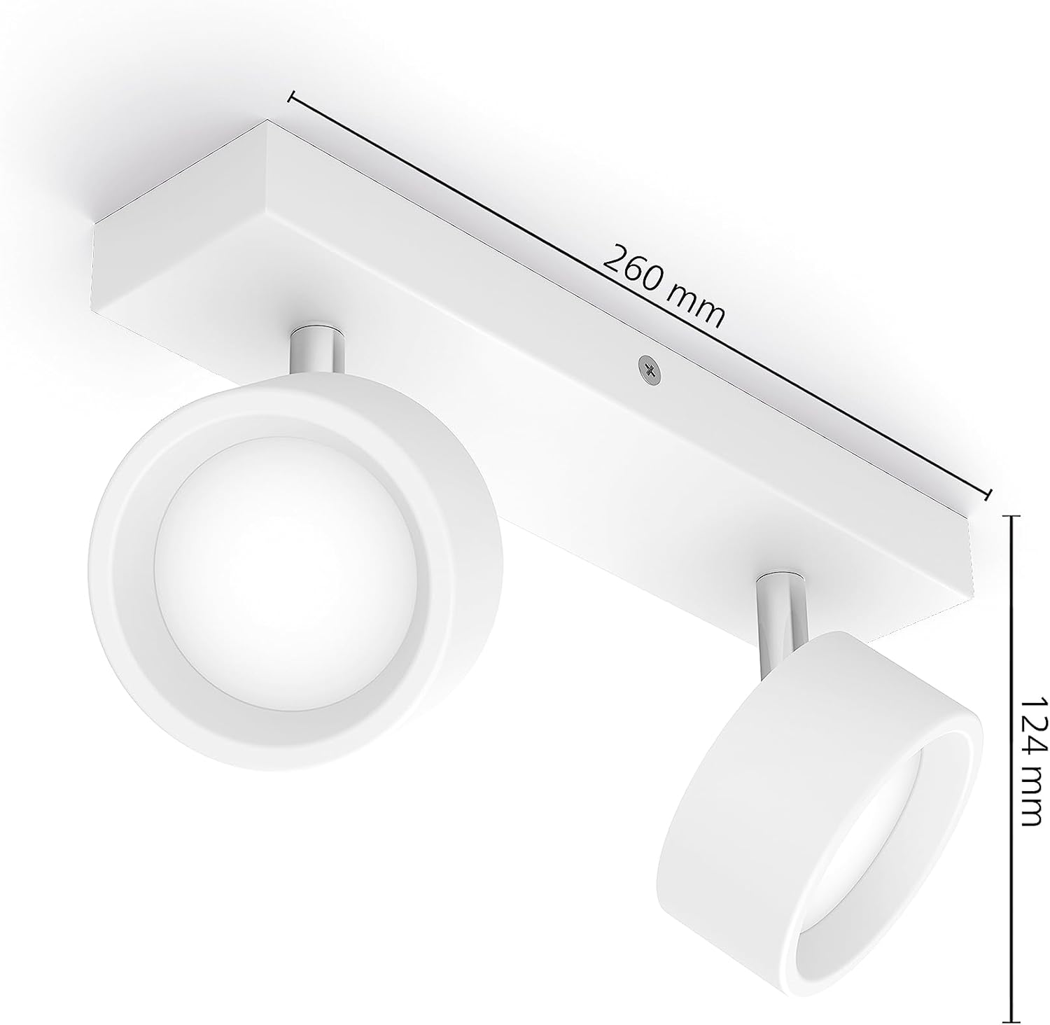 Detalle 2 de Philips Barra de Iluminación Bracia, 2 Focos, Luz Cálida