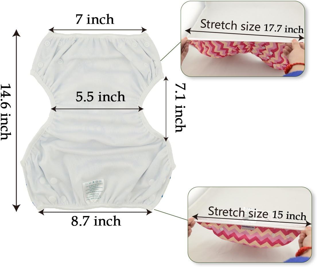Thumbnail 3 de Teamoy 2-pack baby swimming trunks (swim nappy) with adjustable snaps