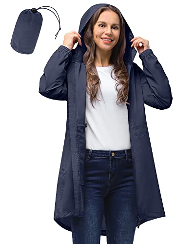 Thumbnail 7 de 33,000ft Women's Lightweight Hooded Rain Jacket – Packable Waterproof Coat