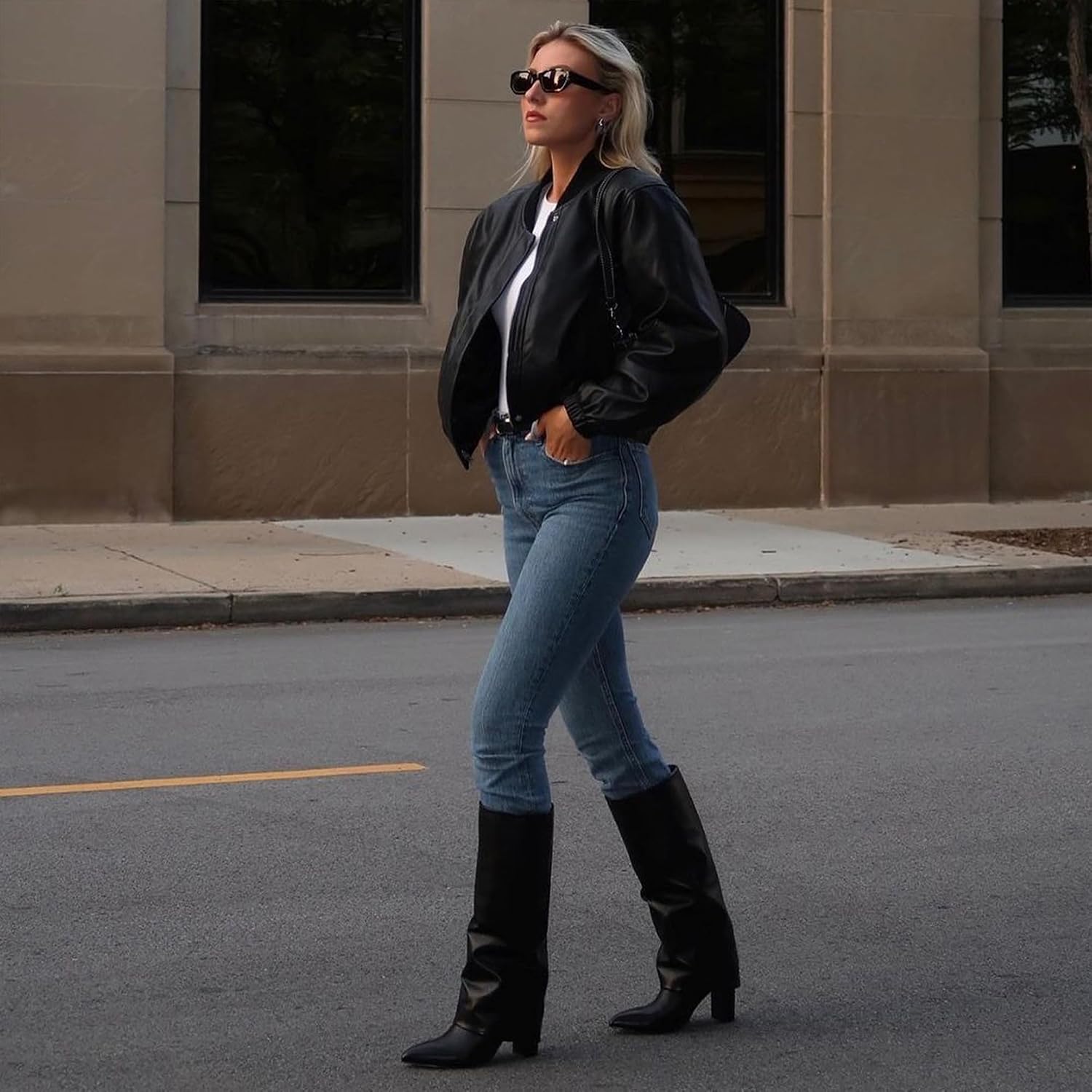 Thumbnail 1 de Modatope Knee High Boots 3.5in Chunky Heels