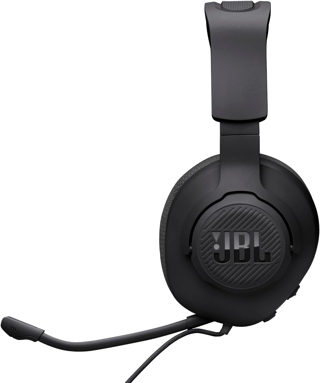 Detalle de JBL Quantum 100M2: auriculares gaming con sonido envolvente y micrófono desmontable