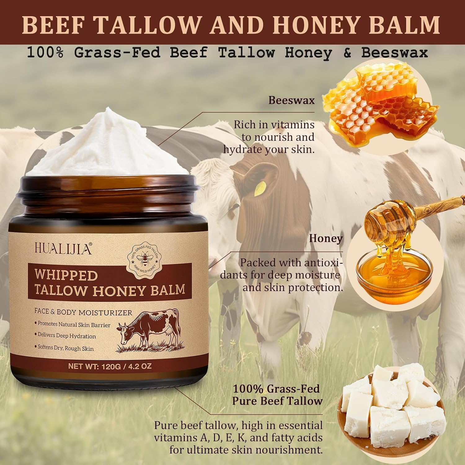 Thumbnail 2 de Beef Tallow Creme Rindertalg Creme 120 g