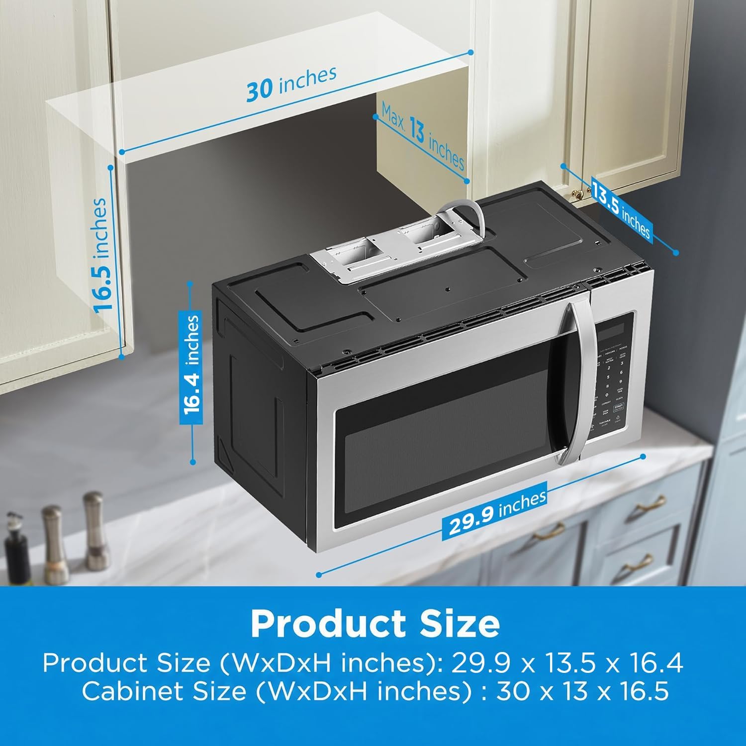 Detalle de Midea Over-the-Range Microwave, 1.7 cu. ft.