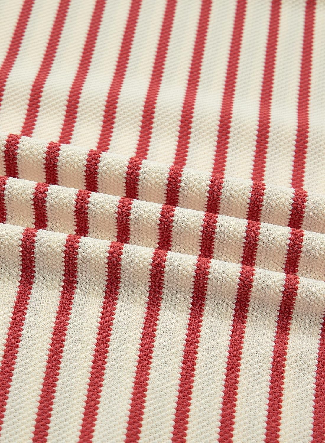 Thumbnail 6 de SHEWIN Women Summer Loose Fit Top: Trendy Rib Knit Stripe Shirt (2026)