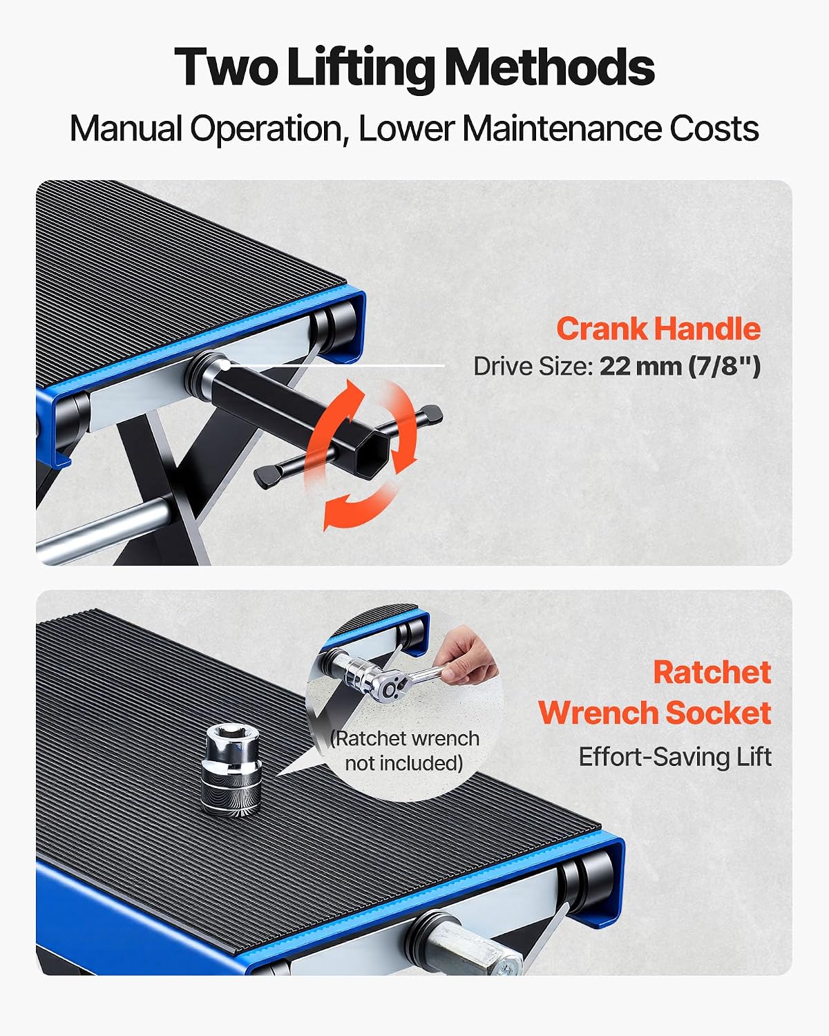 Thumbnail 3 de VEVOR Motorcycle Lift: 1100 lbs Scissor Lift with Wide Deck, Lock Pin, and Foldable Design