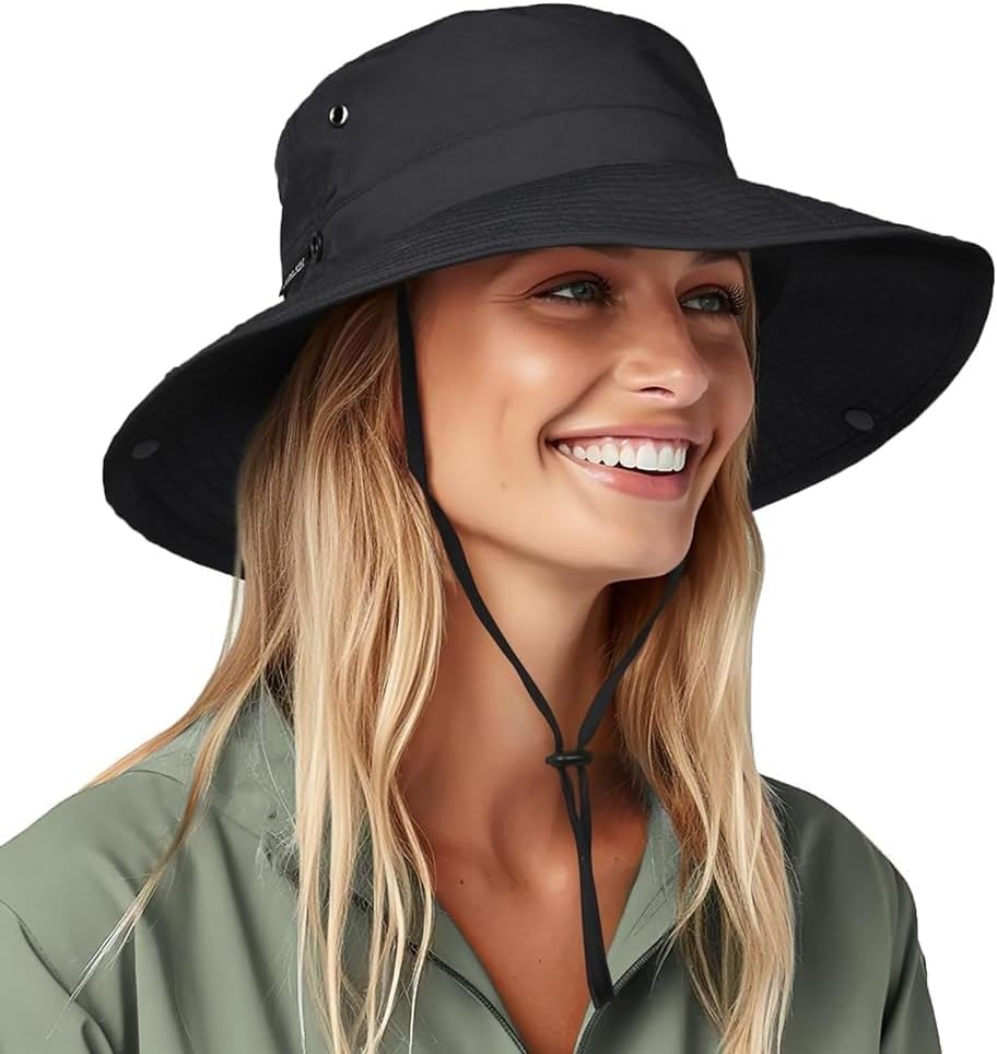 Thumbnail 5 de FURTALK Unisex UV Schutz Sonnenhut – Faltbar Wanderhut mit breiter Krempe, UPF50+, Pferdeschwanz Loch