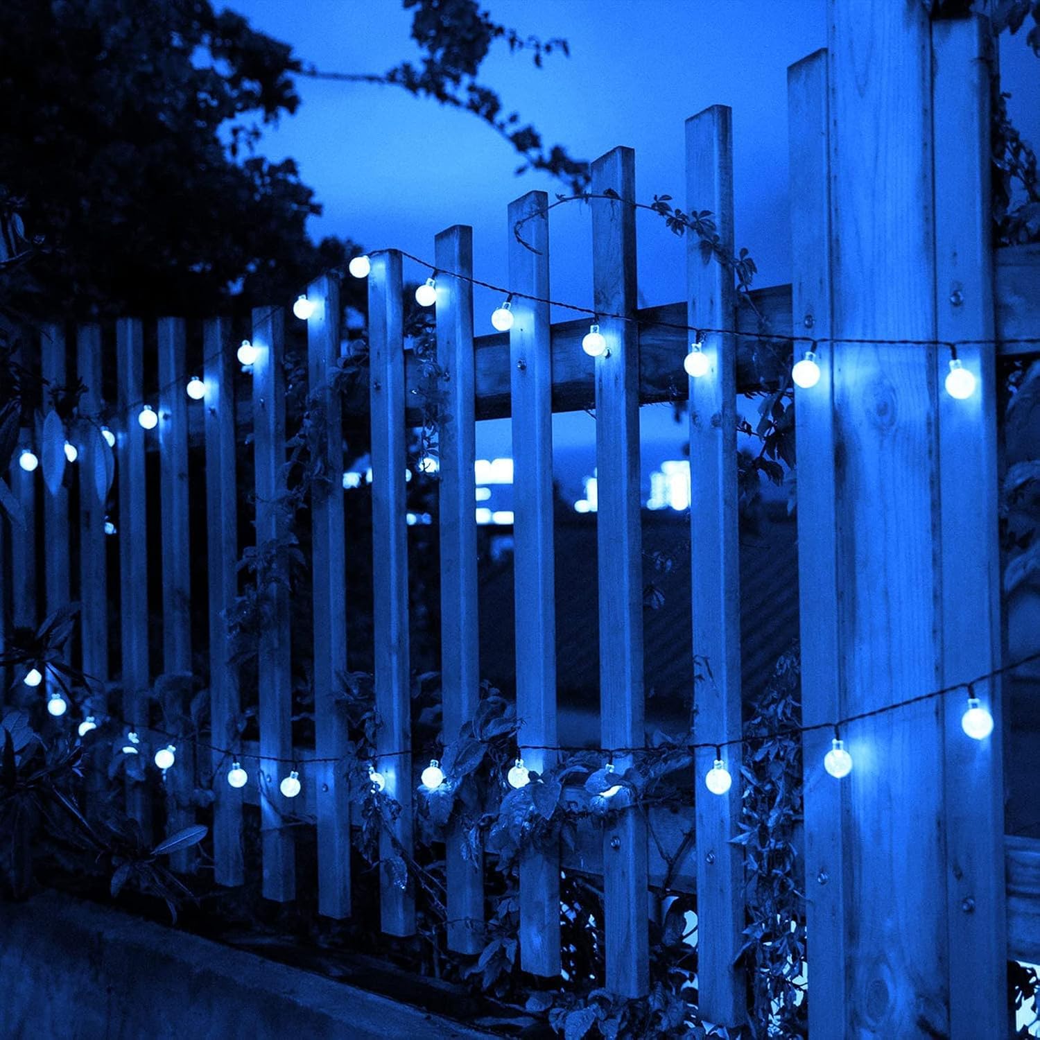 Thumbnail 1 de Lezonic Solar Garden Lights 30LED Fairy Lights with 8 Modes, 5M Copper Wire (Blue) – Outdoor/Indoor Solar String Lights
