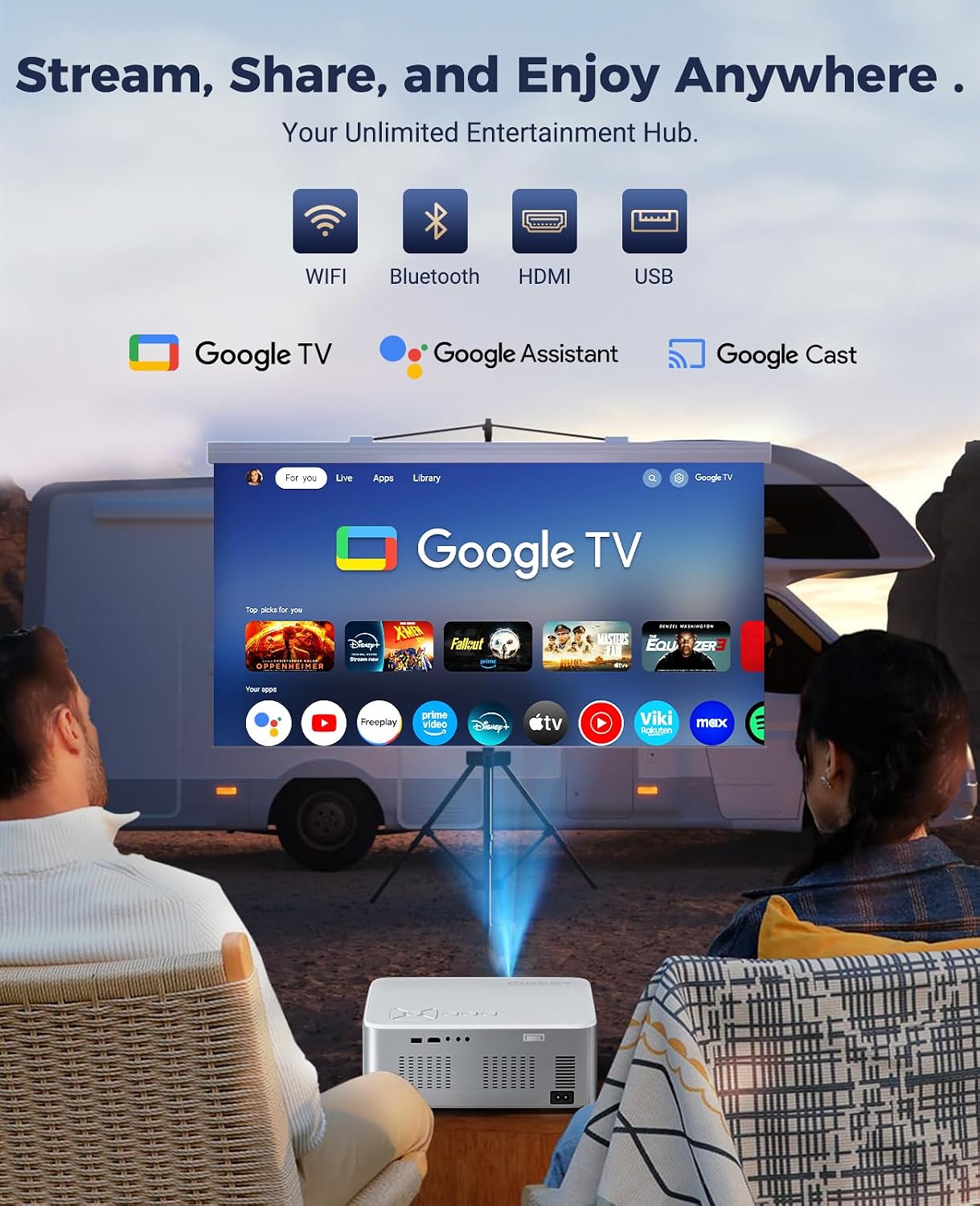 Detalle 2 de CiBest Smart Projector with WiFi 6