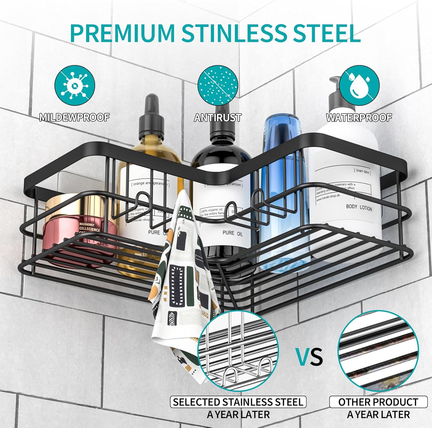 Thumbnail 2 de Yazoni Corner Shower Caddy 30 lb