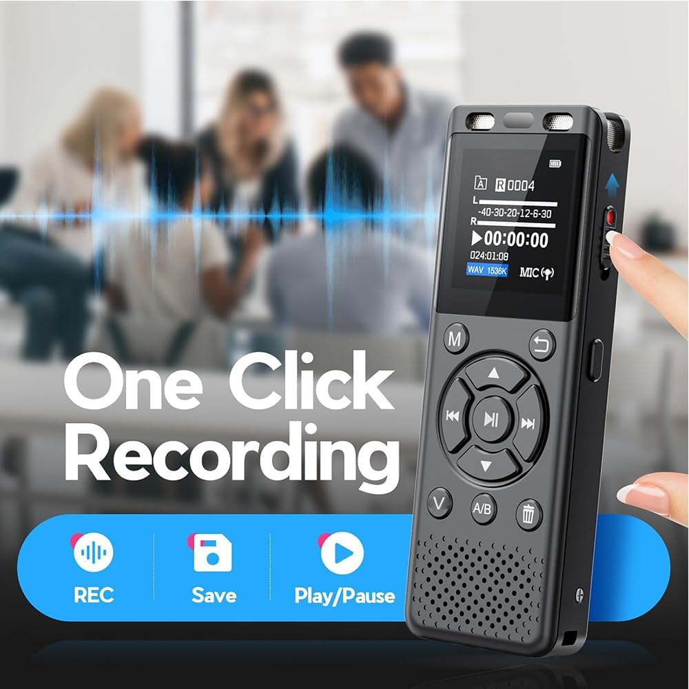 Detalle 2 de Tonfarb A12 Digital Voice Recorder, 64GB, Voice Activation and Playback