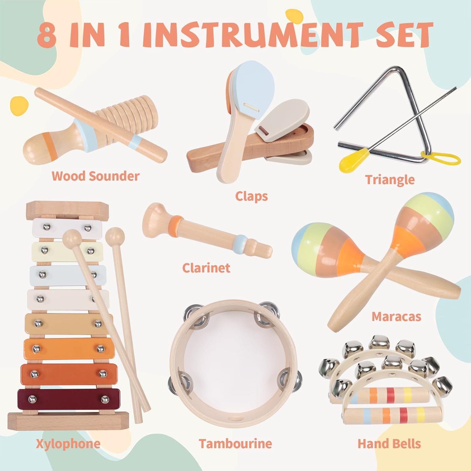 Thumbnail 4 de Baby Musical Instruments Set — Montessori Wooden 8-in-1 for Toddlers (Ages 1-3)