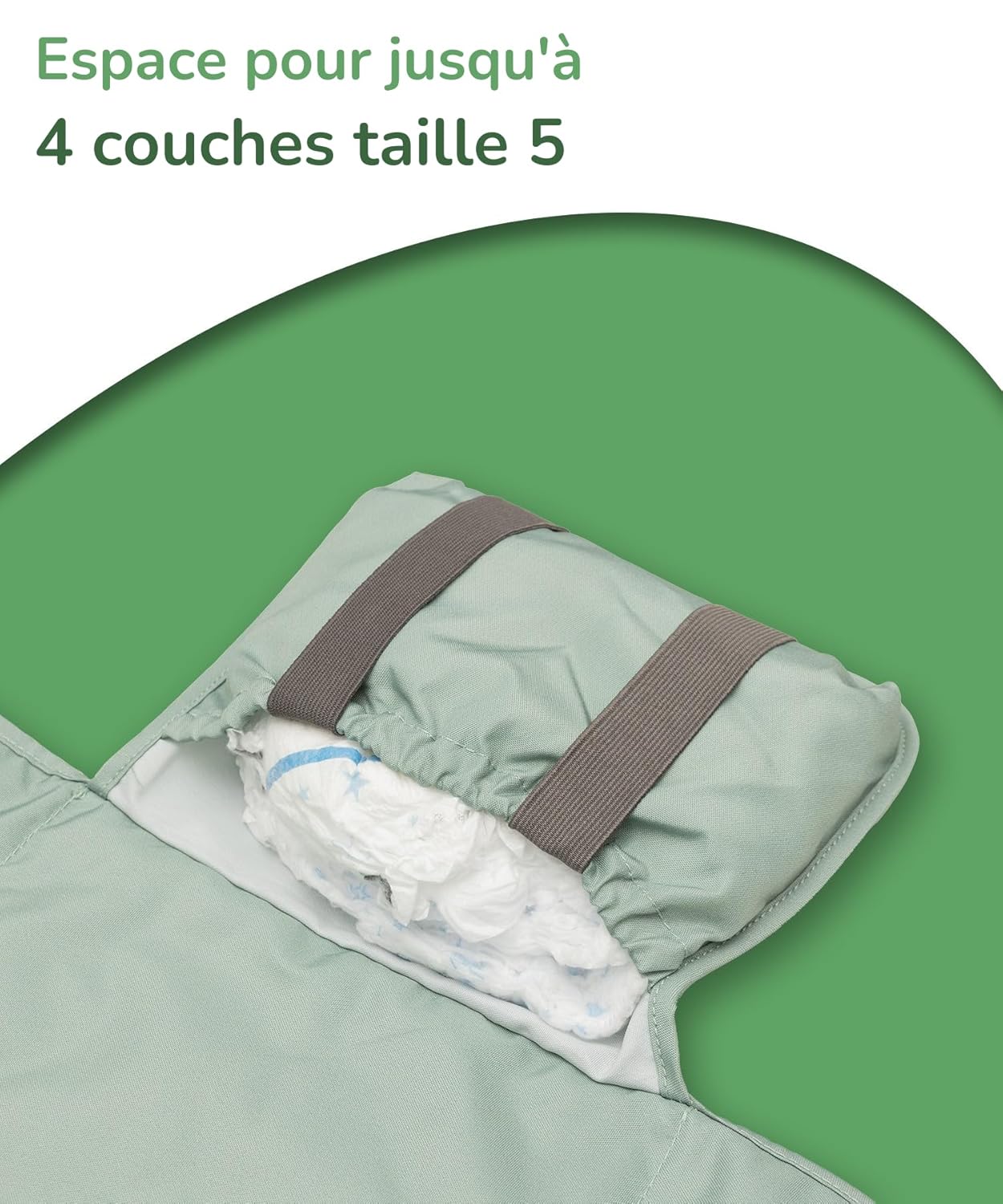 Thumbnail 2 de Jubi Wickelauflage unterwegs Mint – kompakte Wickelunterlage aus Bio-Baumwolle & Öko-Tex Polyester