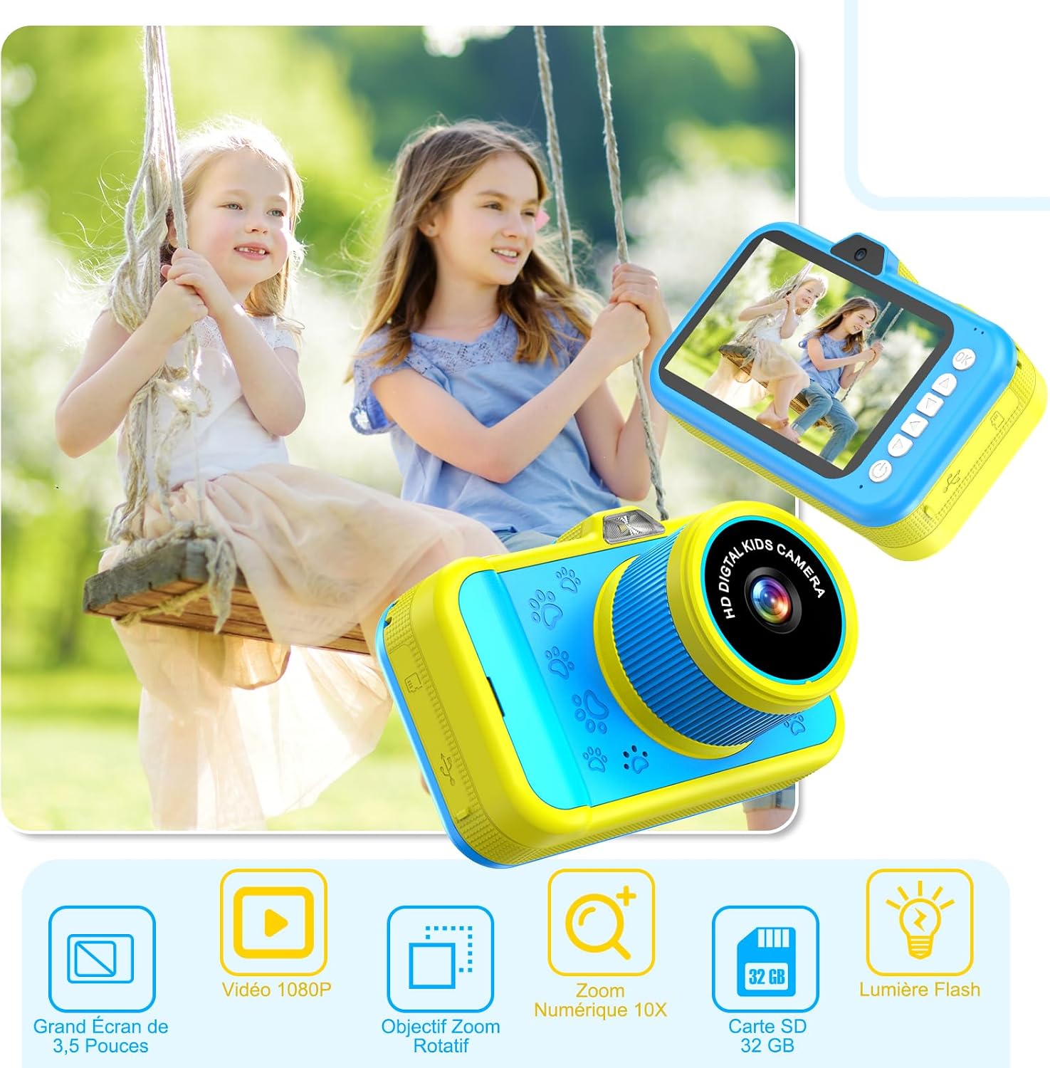 Detalle de Appareil Photo Enfant 1080P 3,5" écran