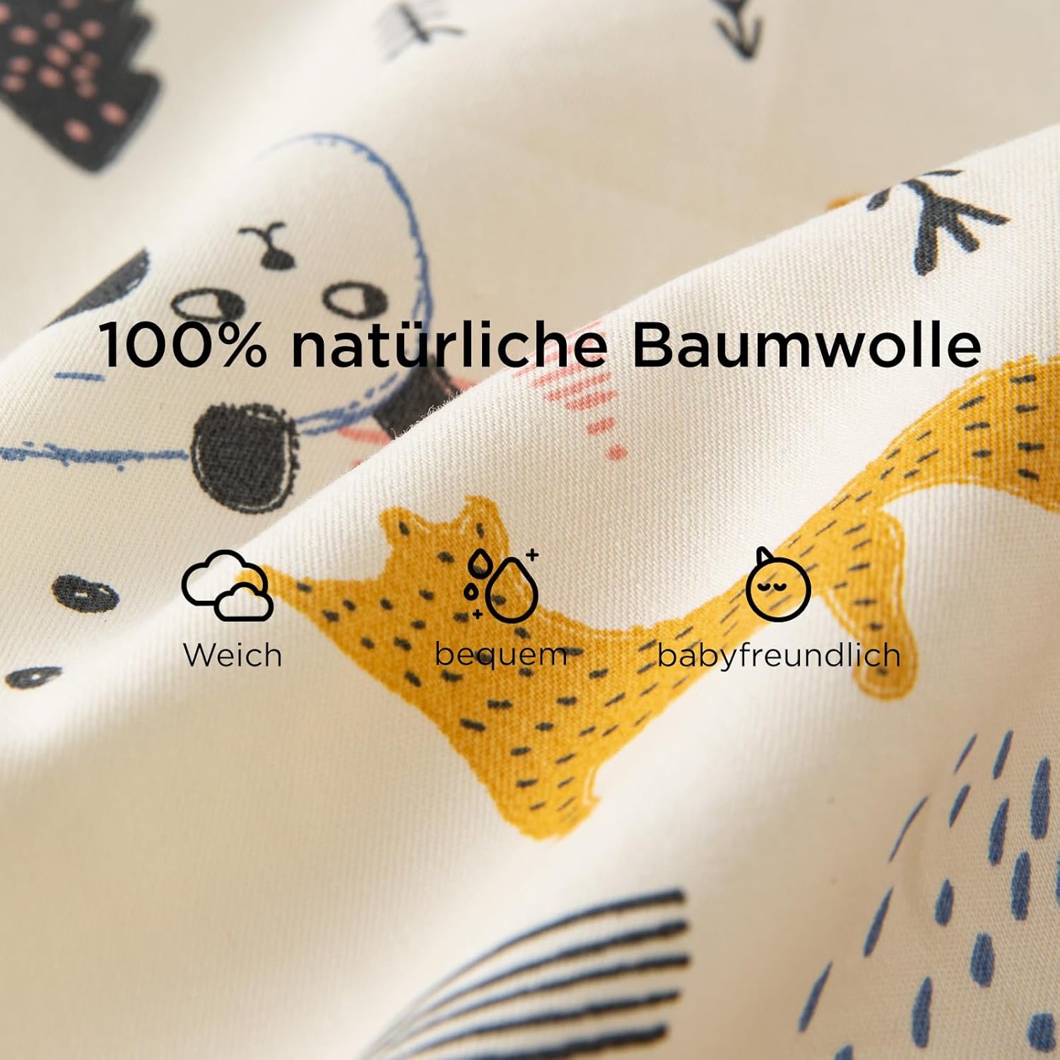 Thumbnail 5 de Duomiaomiao Sacco nanna con piedi 1.0 TOG in cotone, con aperture per gambe