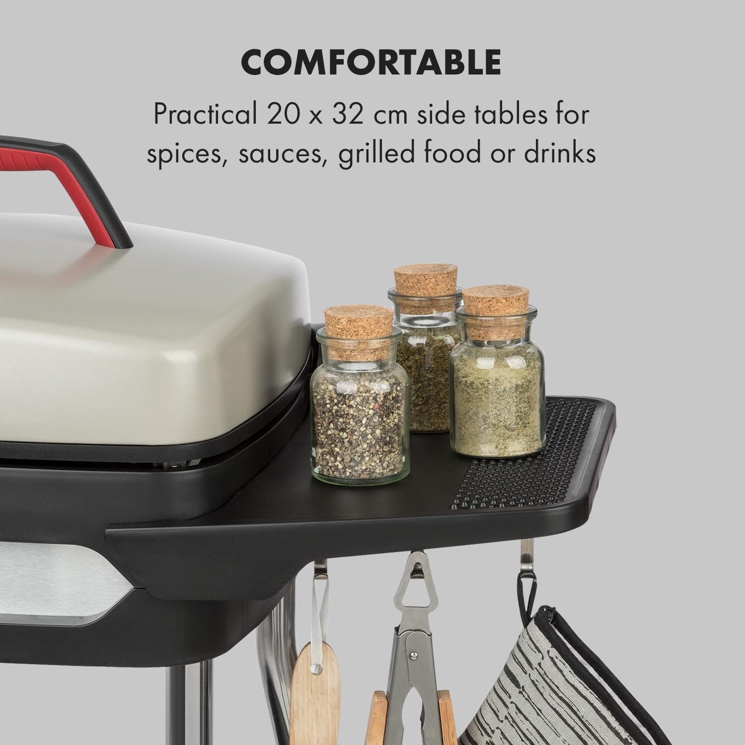 Detalle de Klarstein Gatsby Electric Grill, 2000 W, 40 x 36 cm Non-Stick Plate