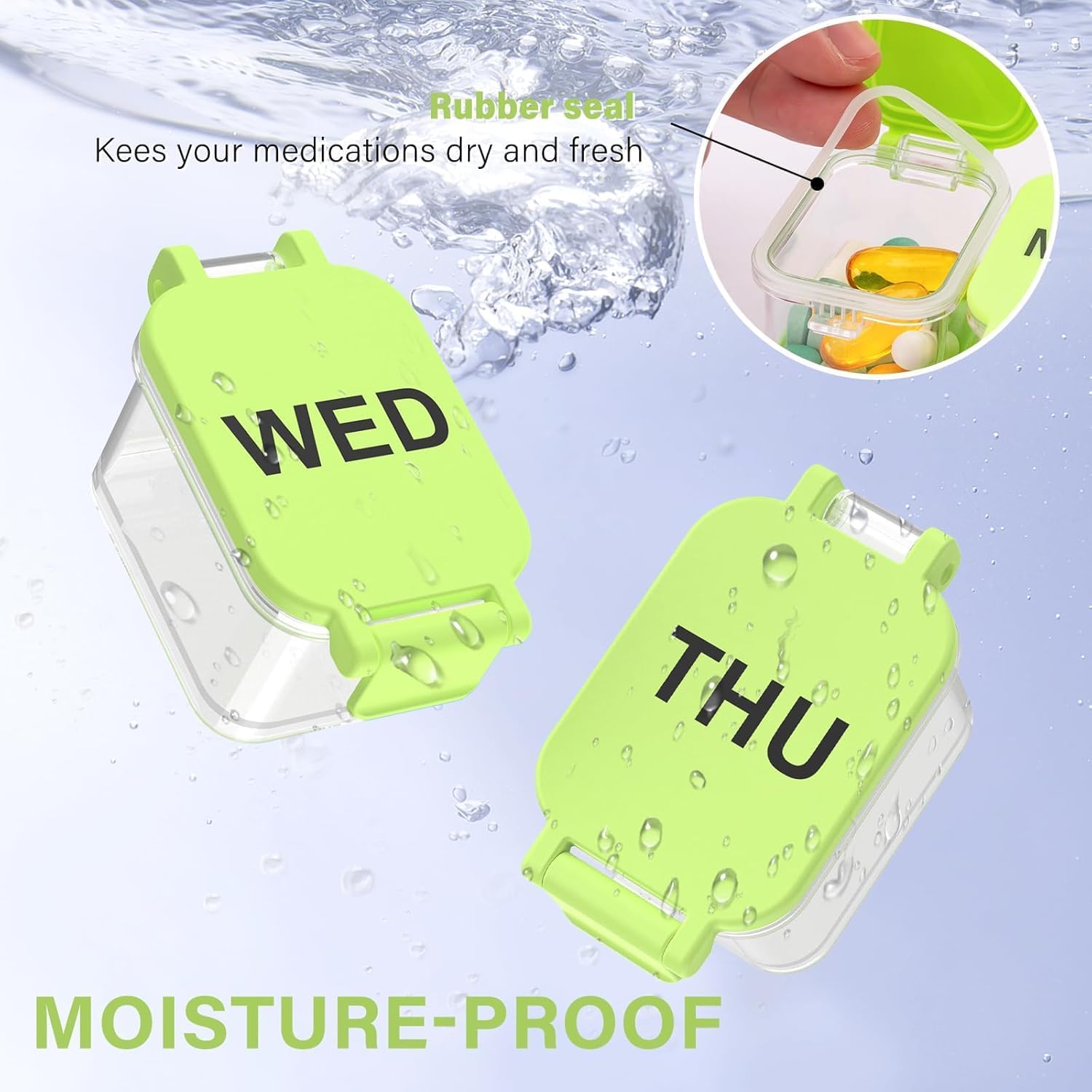 Thumbnail 6 de Yaklim 7 Day Portable Pill Organizer Case - 7 Compartments