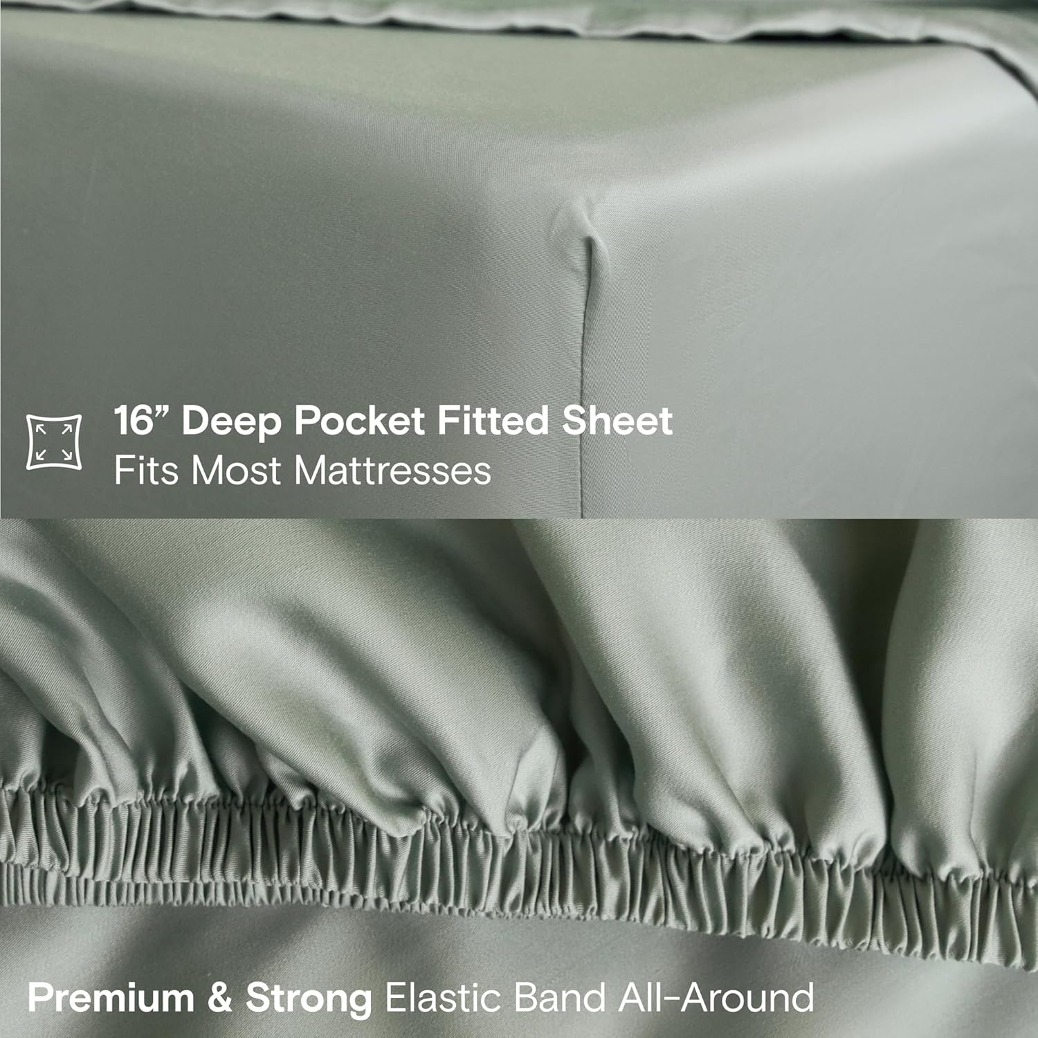 Thumbnail 4 de DOZ Sheet Set (Queen, Sage) — 100% Viscose Derived from Bamboo Organic Cooling Sheets, 4-Piece