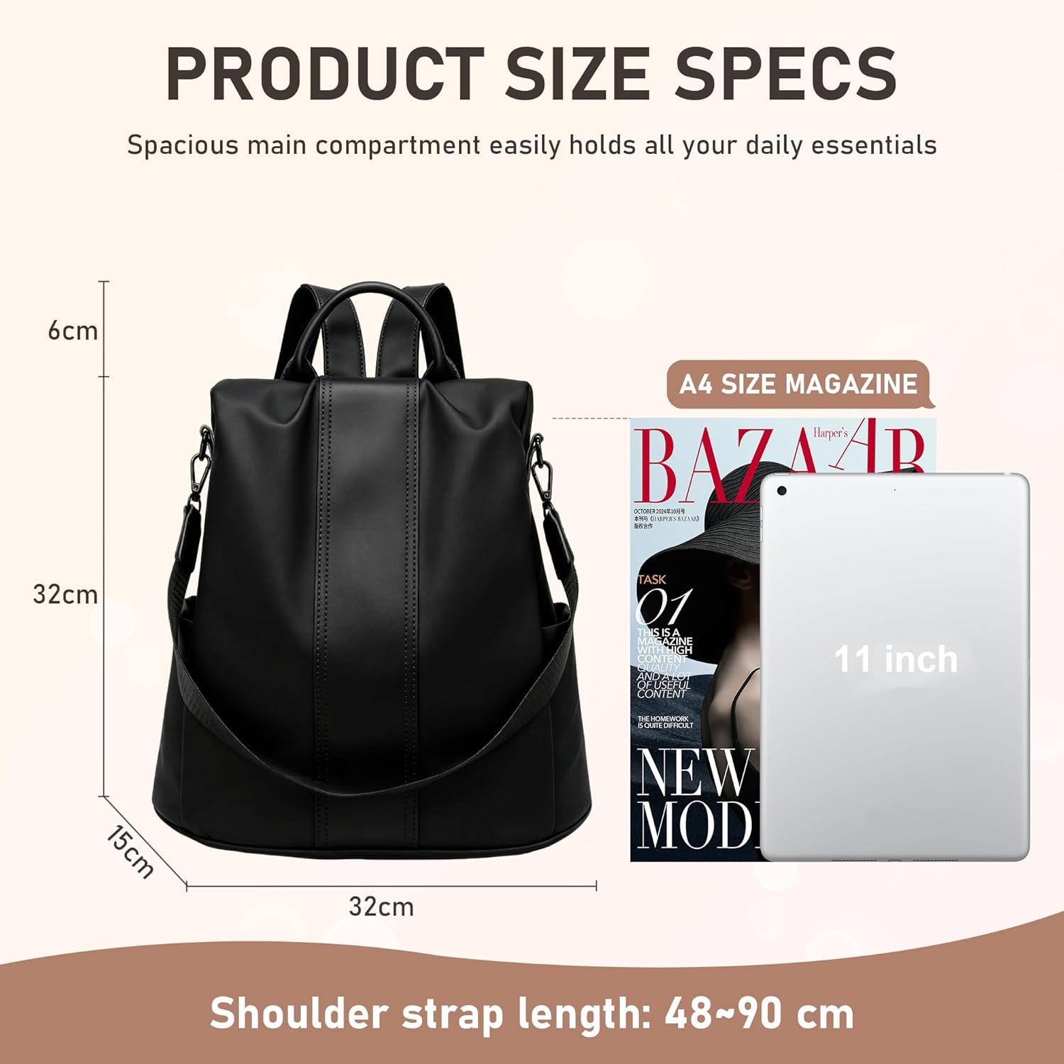 Detalle de shepretty Anti Theft Travel Rucksack