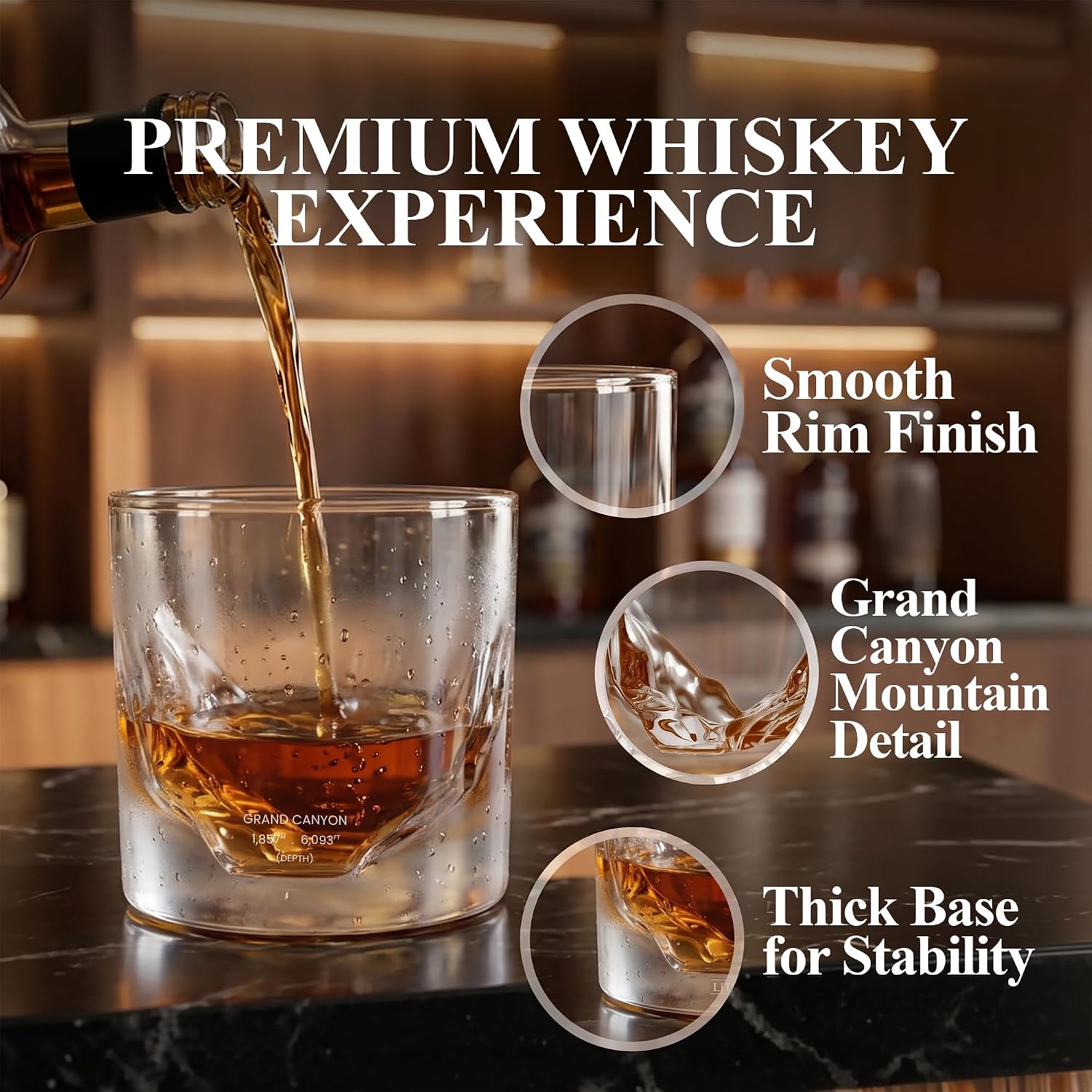 Thumbnail 6 de LIITON L33144 Grand Canyon whiskyglas i blyfri kristall, 2-pack, 295 ml