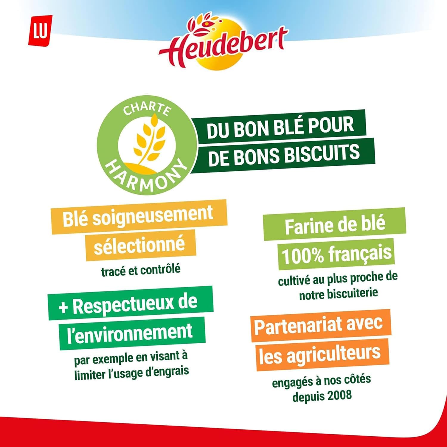 Detalle de Heudebert Biscottes aux Céréales Nature – Lot de 4 boîtes, 36 biscottes