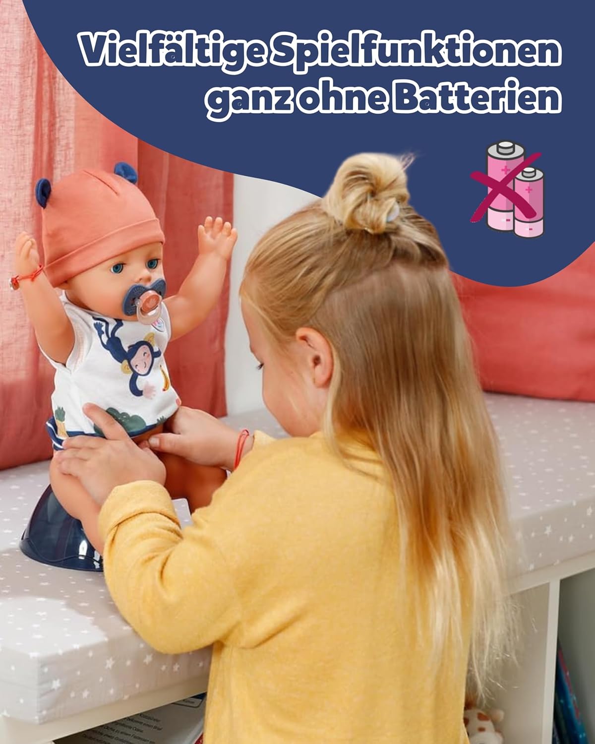 Thumbnail 6 de BABY Born Emma im Dschungel-Style – 43 cm Babypuppe mit 10 Funktionen