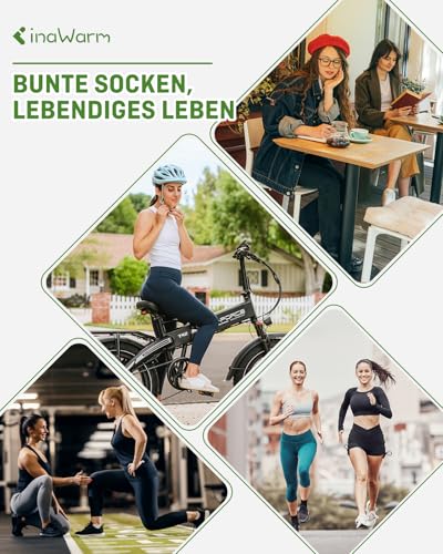 Thumbnail 7 de inaWarm Bambus Sneaker Socken Damen, 6 Paar, atmungsaktiv, Schwarz (Größe 39–42)