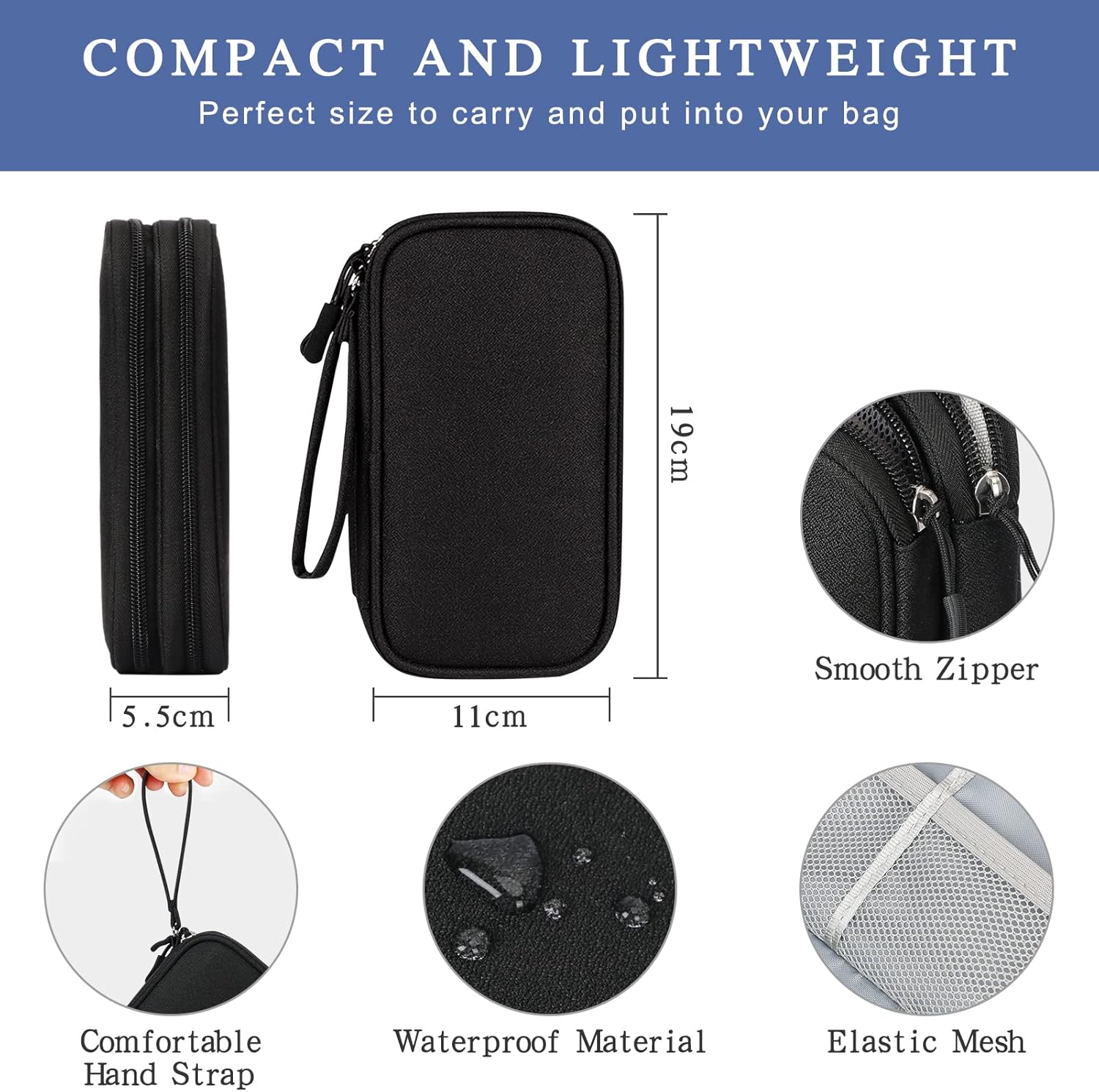 Detalle de Simpolor cable organiser bag double layer