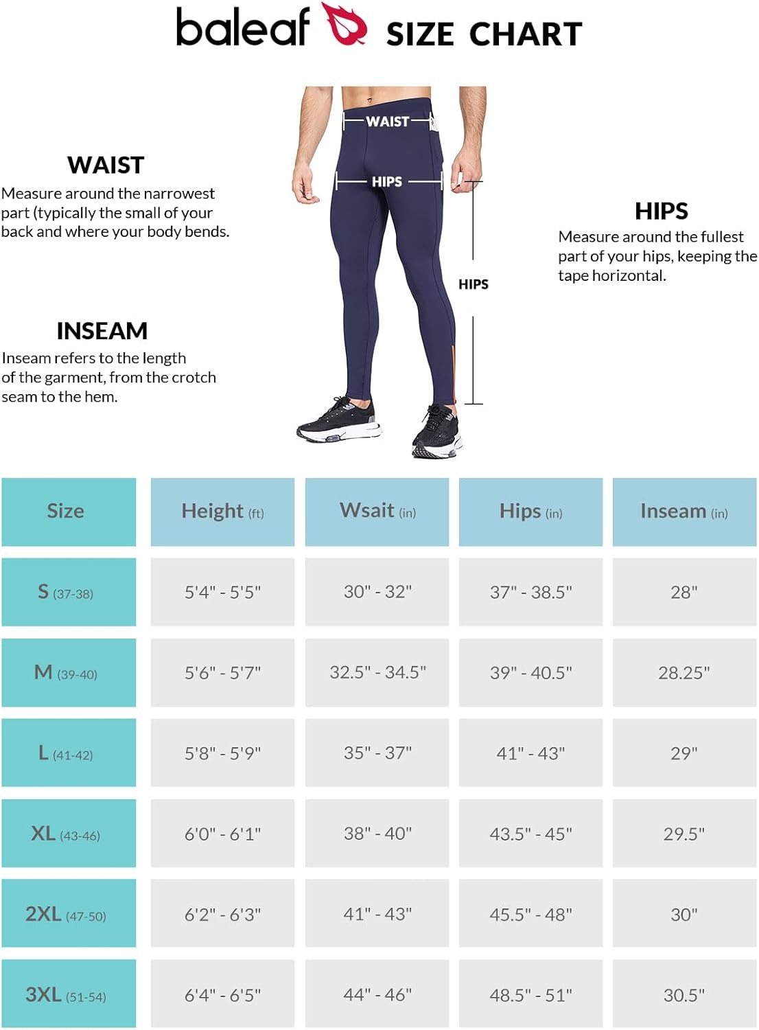 Thumbnail 5 de baleaf Men’s Thermal Running Leggings with Pockets 🏃