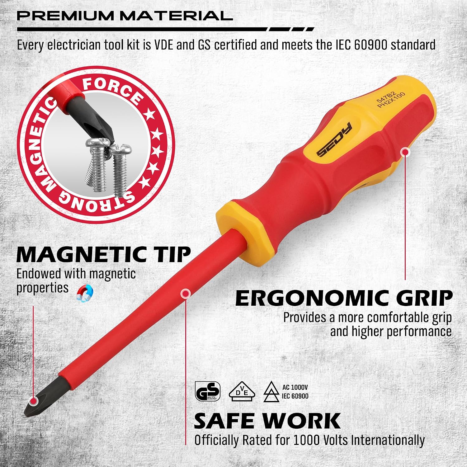 Detalle de Insulated Screwdriver and Pliers Set, 14-Piece