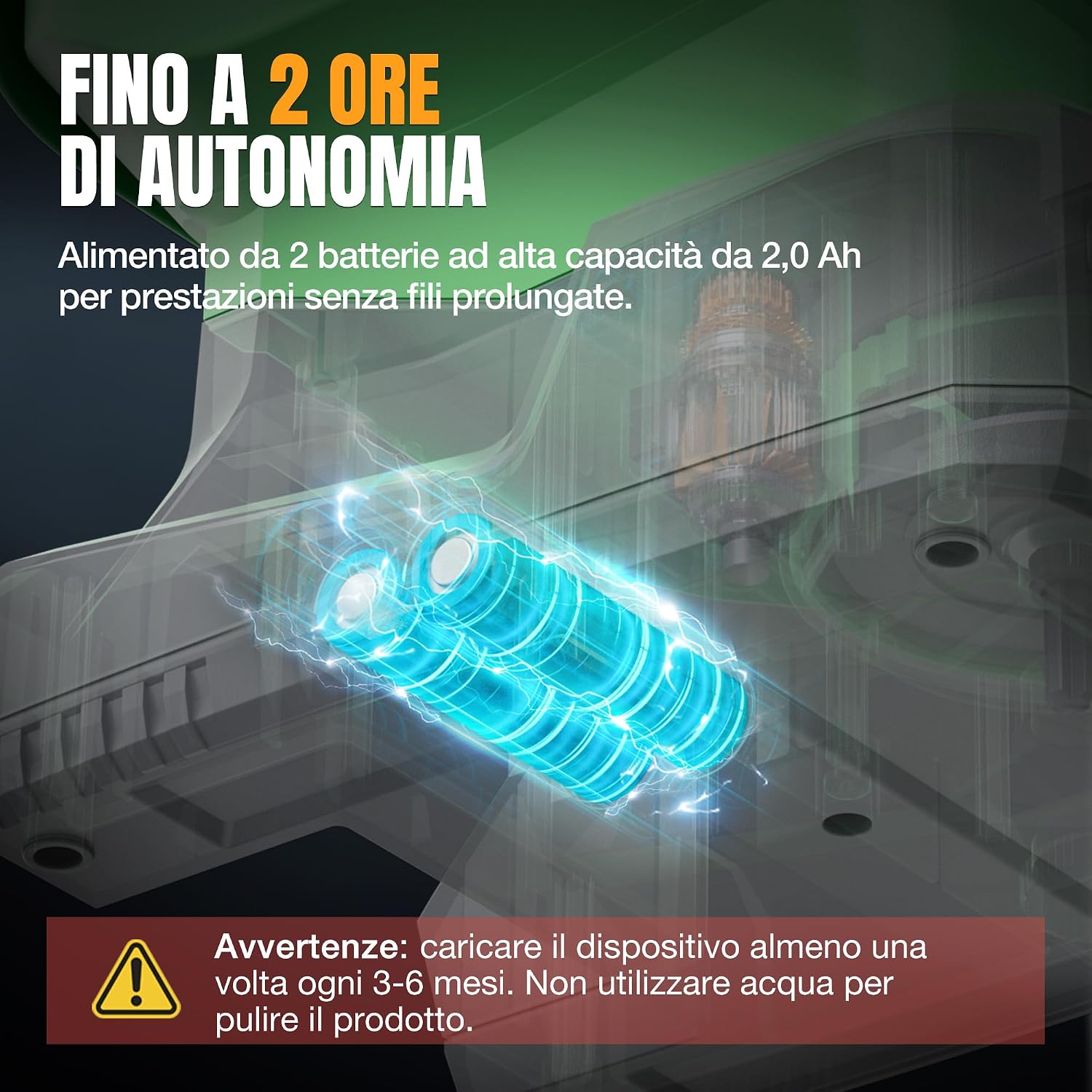 Thumbnail 6 de WORKPROX Seminatrice universale a batteria 7,2 V con 8 flussi, 6 velocità e larghezza di proiezione regolabile