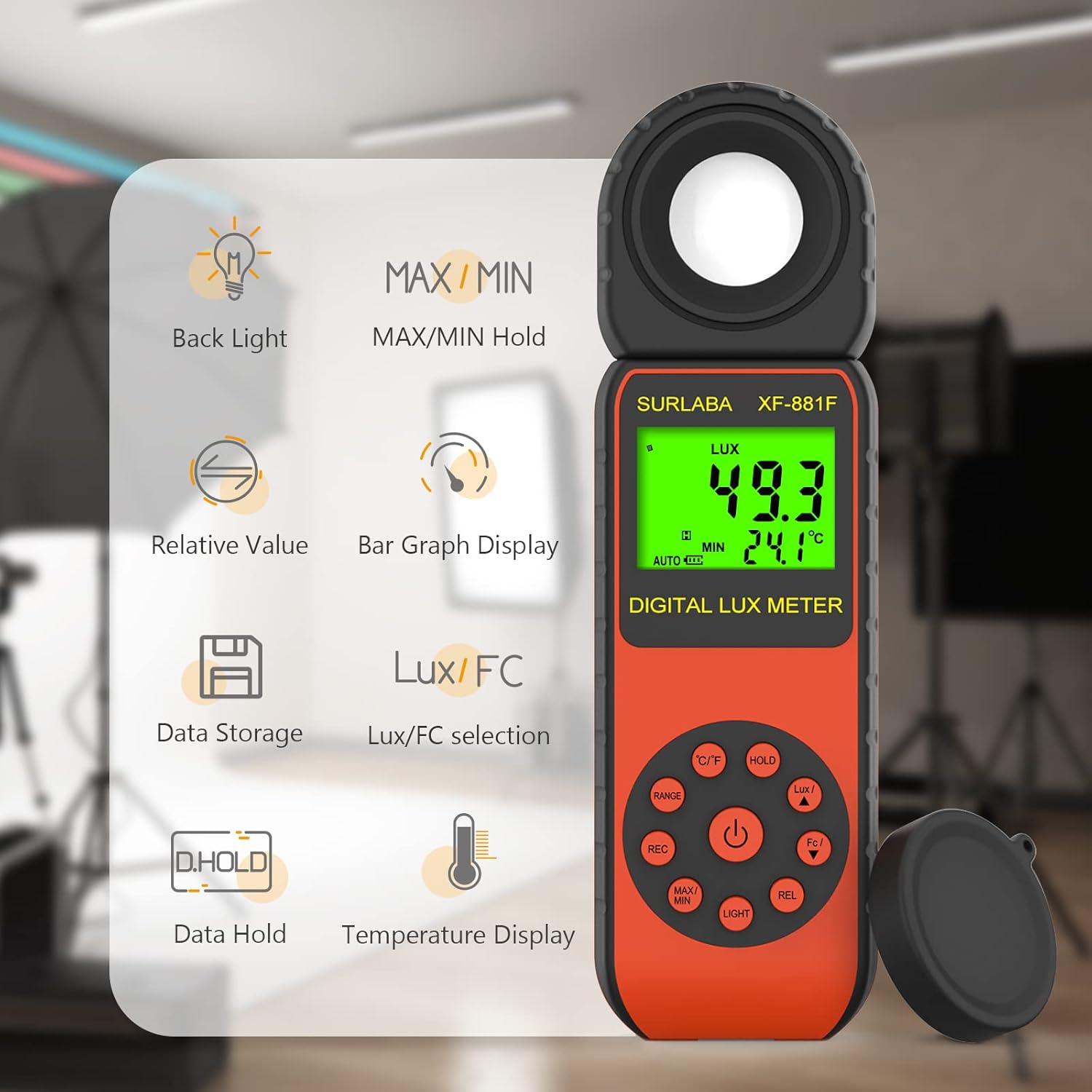 Thumbnail 1 de Digital Light Meter 0.01–400,000 Lux