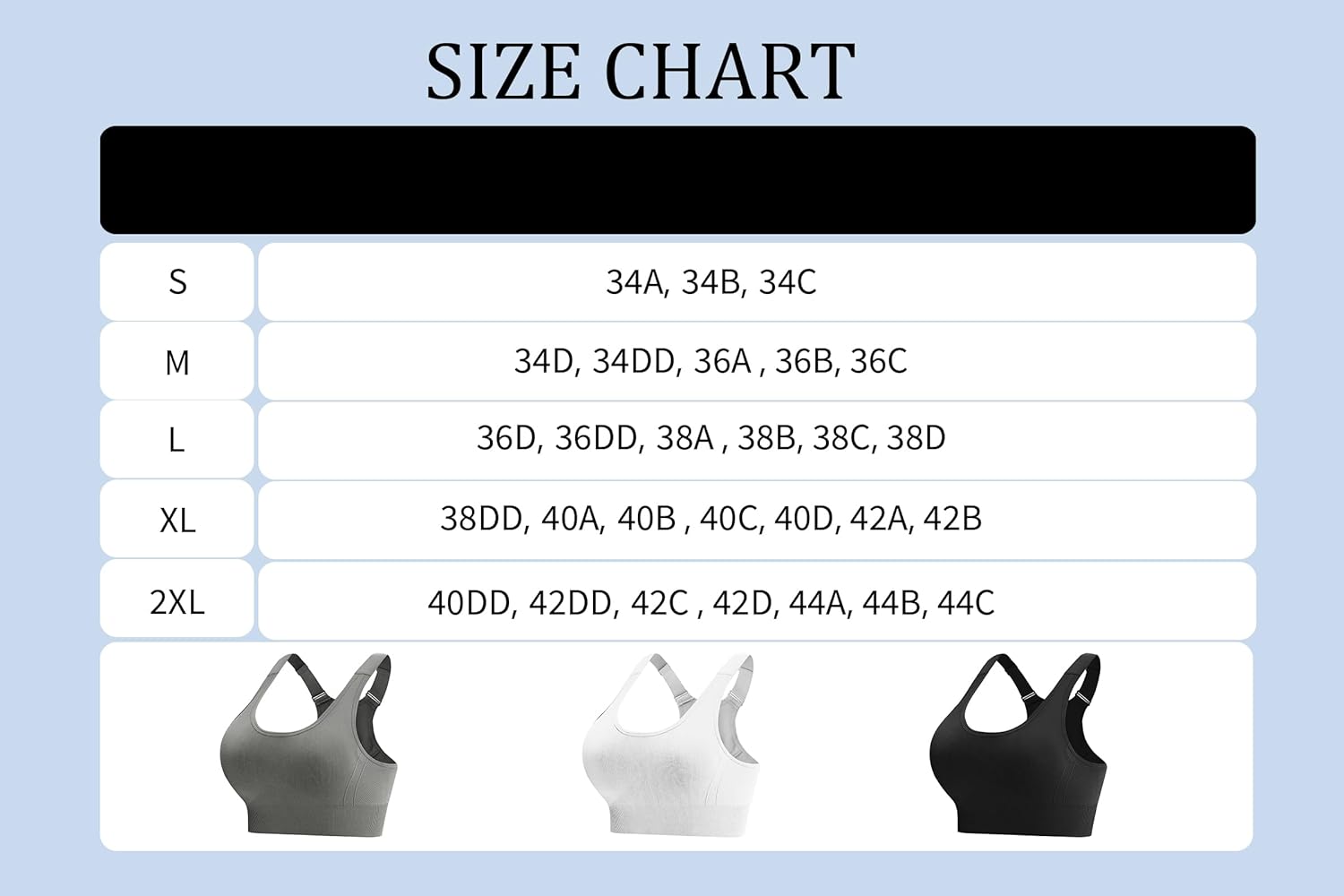 Thumbnail 5 de Aseniza brassière de sport femme maintien fort dos croisé (sans armature) respirante, bretelles larges réglables