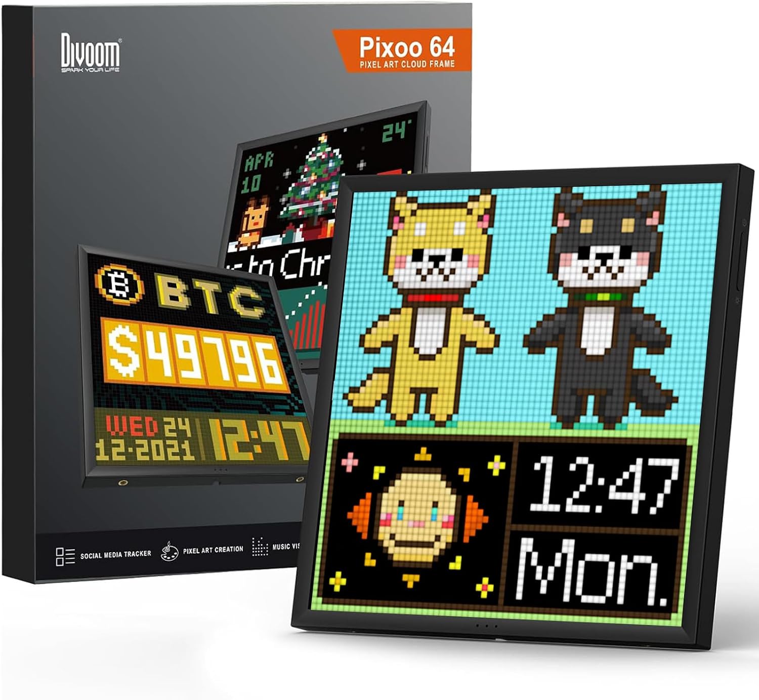 Detalle de Divoom Pixoo-64 64×64 WiFi pixel frame 🖼