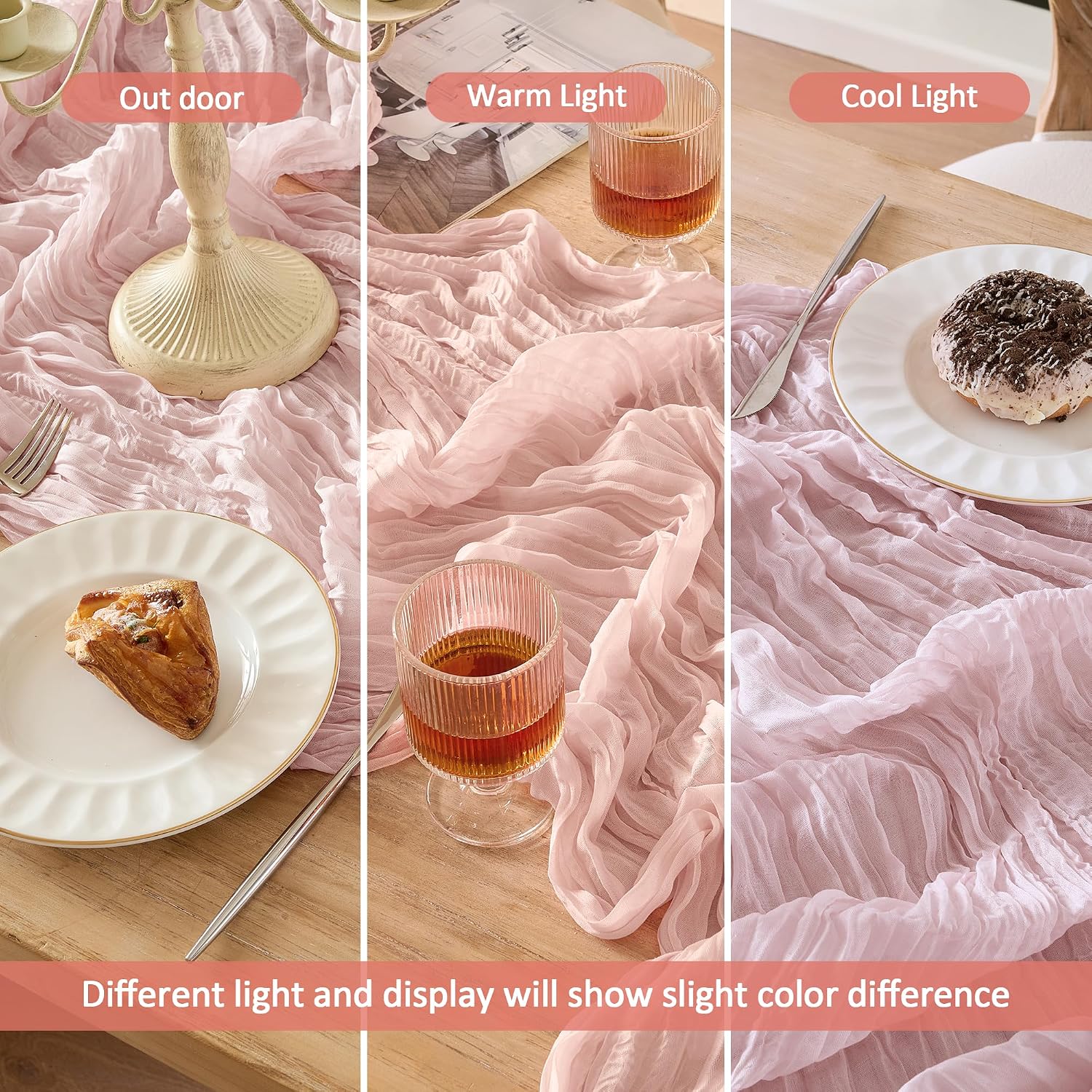 Thumbnail 3 de Cheesecloth Table Runners 35 x 120-Inch