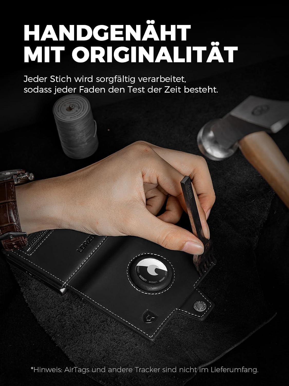 Detalle 2 de LORZOR Slim Wallet für AirTag 9,8×7 cm