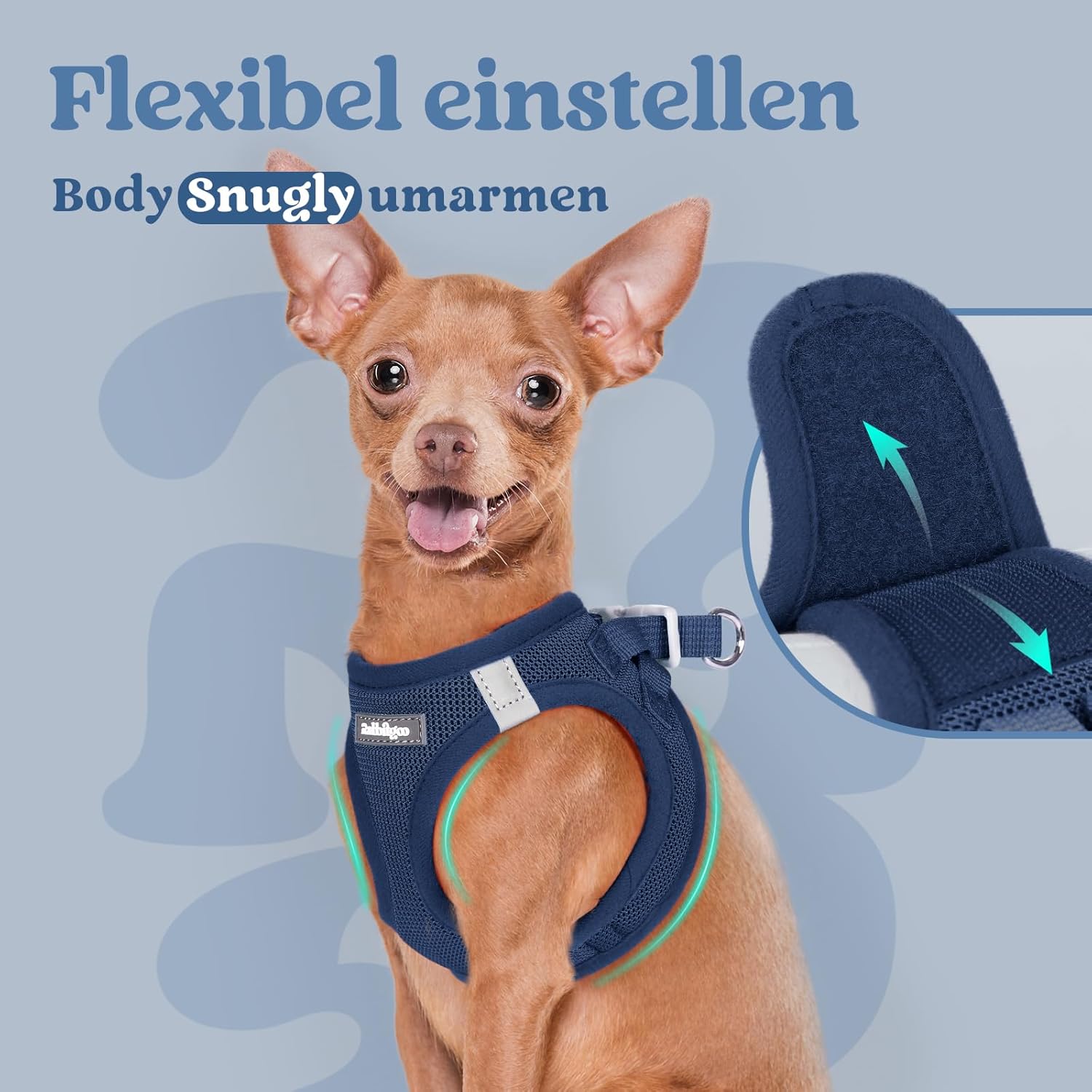 Detalle 2 de rabbitgoo Hundegeschirr M mit Step-in