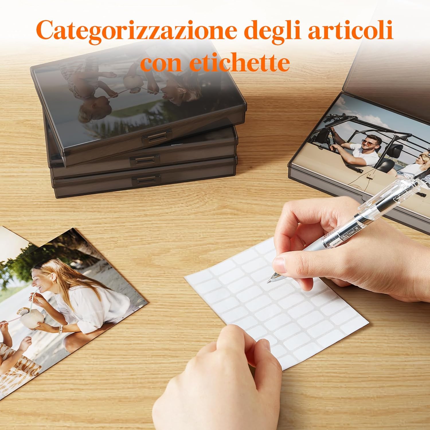 Thumbnail 5 de Lifewit Scatola Portafoto 10 x 15 cm, 4R 18 Scomparti: organizzazione affidabile per foto e minioggetti