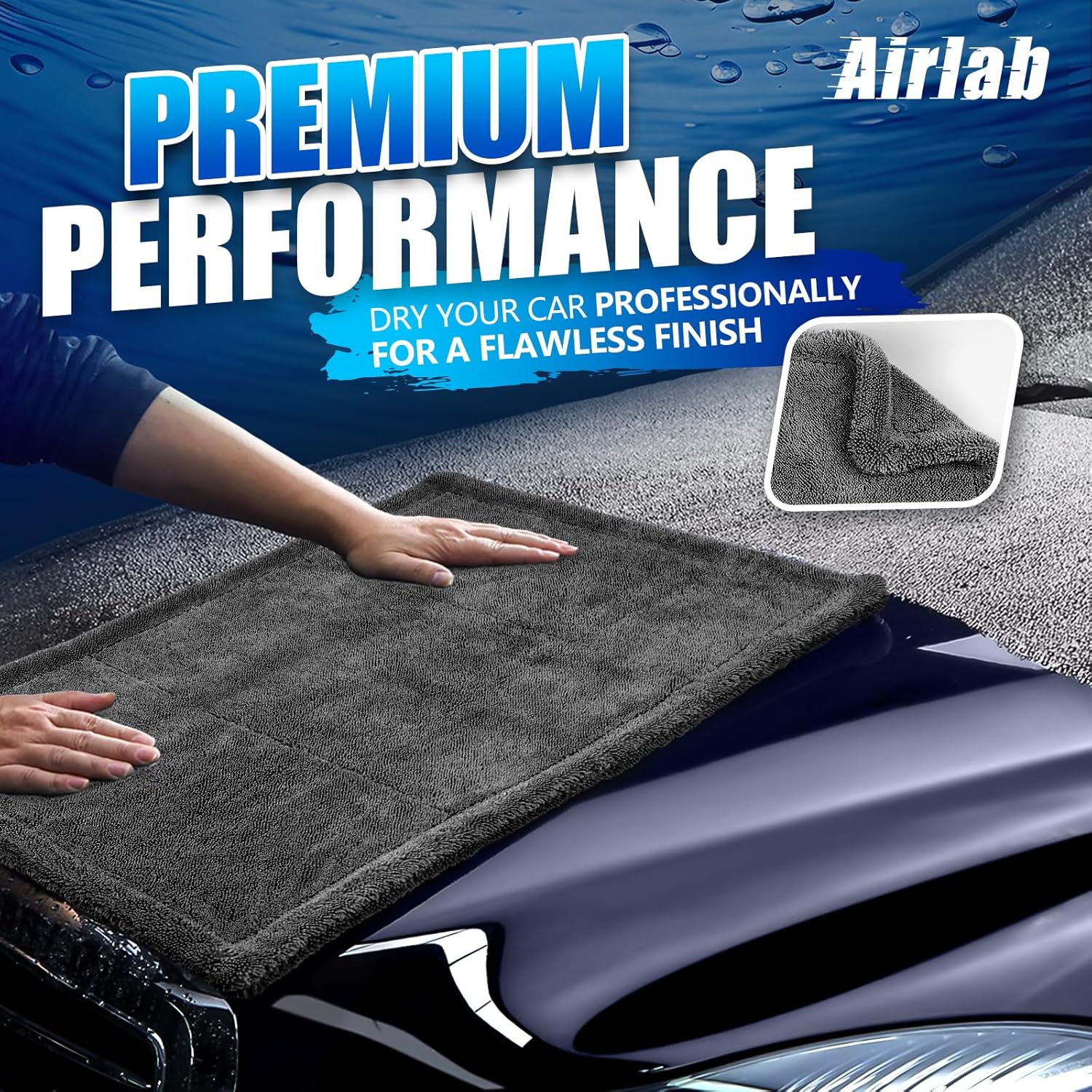 Thumbnail 3 de Airlab 1200GSM Extra Thick Microfibre Drying Towel – 60x40cm