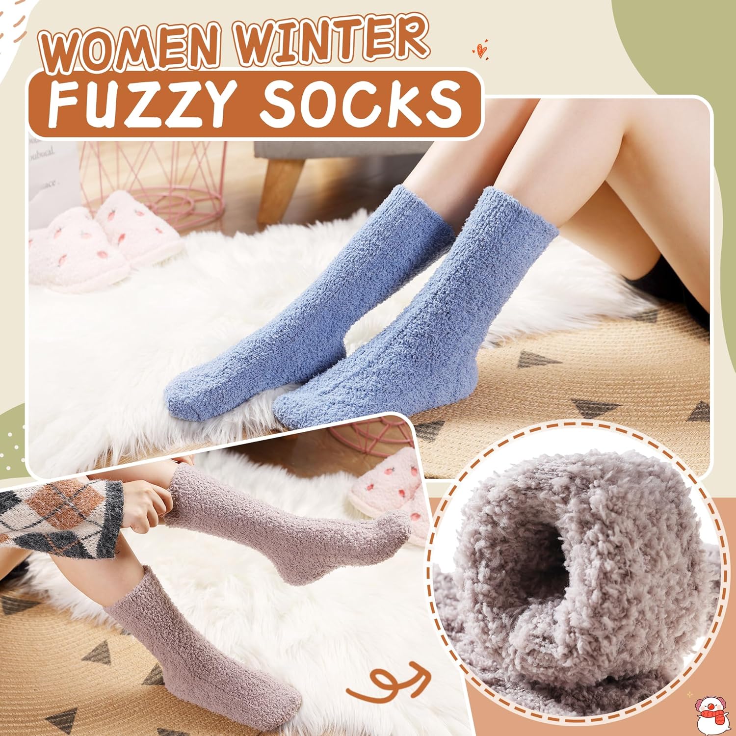 Thumbnail 2 de Velice Womens Fuzzy Socks 5 Pairs