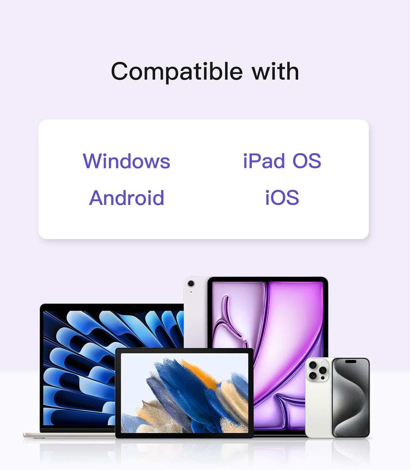 Thumbnail 1 de Inateck Tablet Keyboard with Touchpad (KB01104) – Ultra-Slim Bluetooth keyboard for multi‑device use