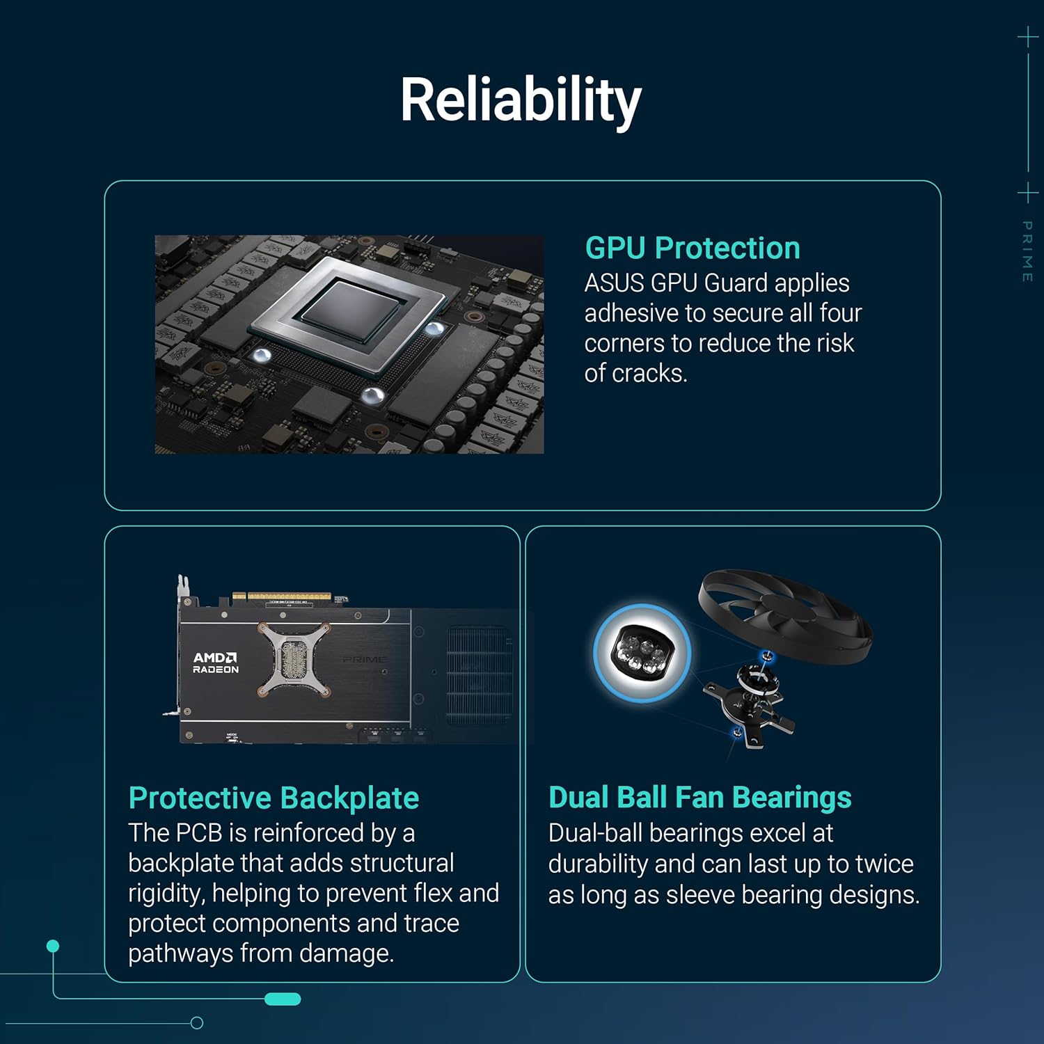 Thumbnail 3 de ASUS Prime Radeon RX 9070 OC Edition 16GB GDDR6 EVO – Gaming-Grafikkarte mit PCIe 5.0 und 3x DisplayPort 2.1a