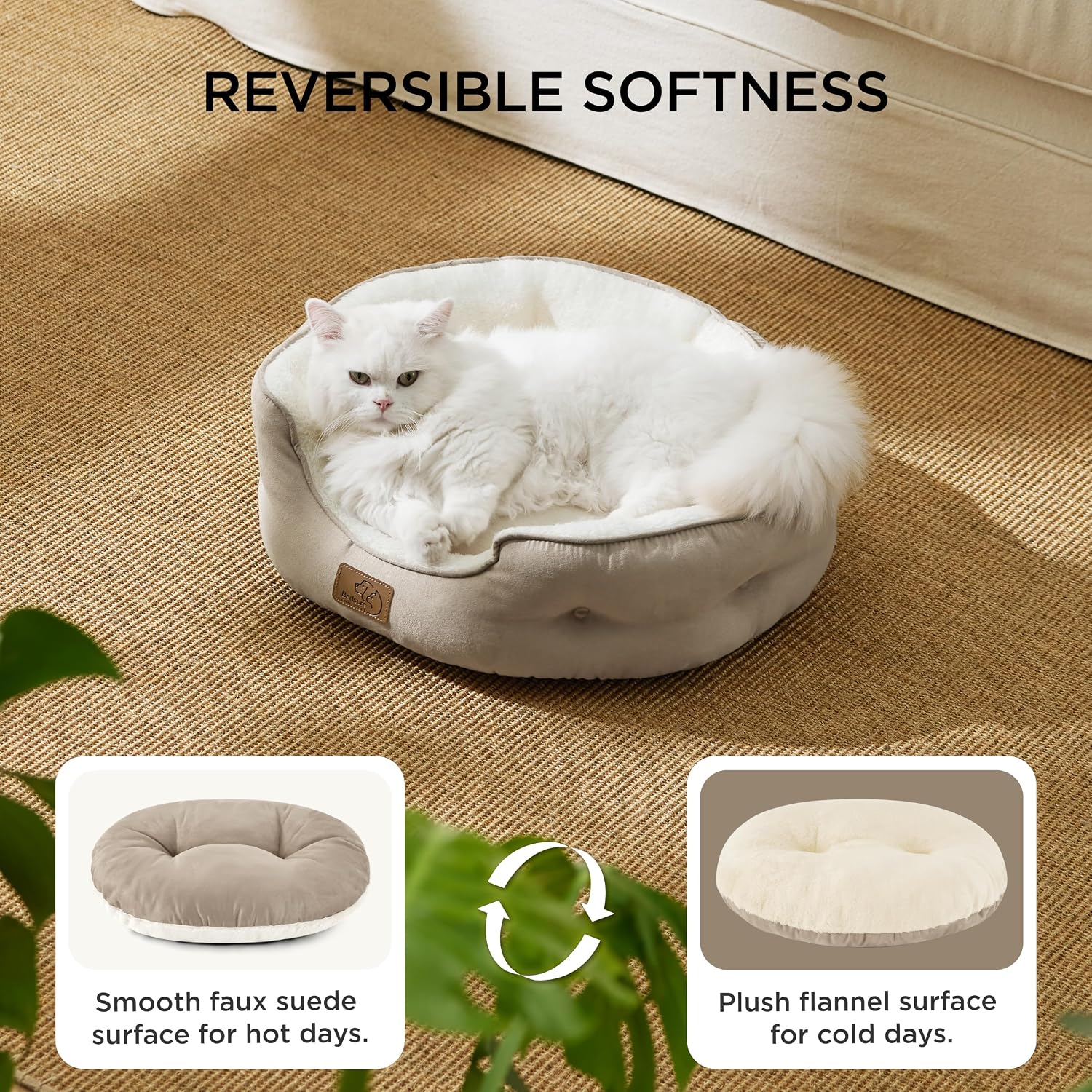 Detalle de Bedsure Cat Bed 51x48x15cm washable
