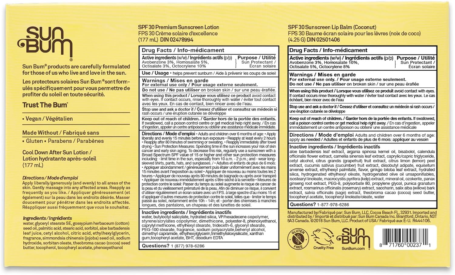 Thumbnail 4 de Sun Bum The Getaway SPF 30 Sunscreen Kit with Lip Balm and After-Sun Lotion
