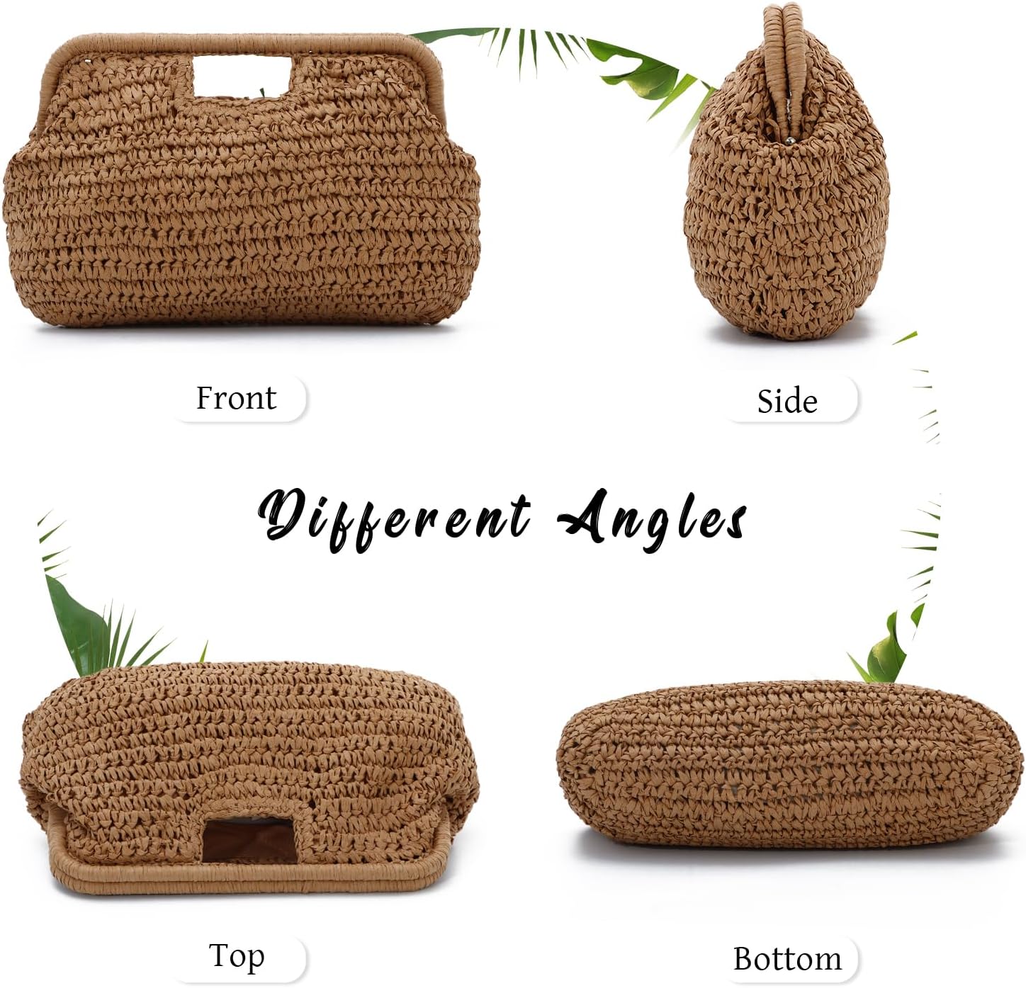 Thumbnail 4 de EVEOUT Straw Clutch 15.35" length