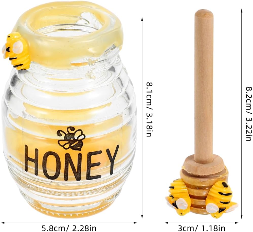 Detalle de SUPVOX Honeybee Decor Mini Honey Pot Set for Tiered Tray – Compact Bee-themed Accent