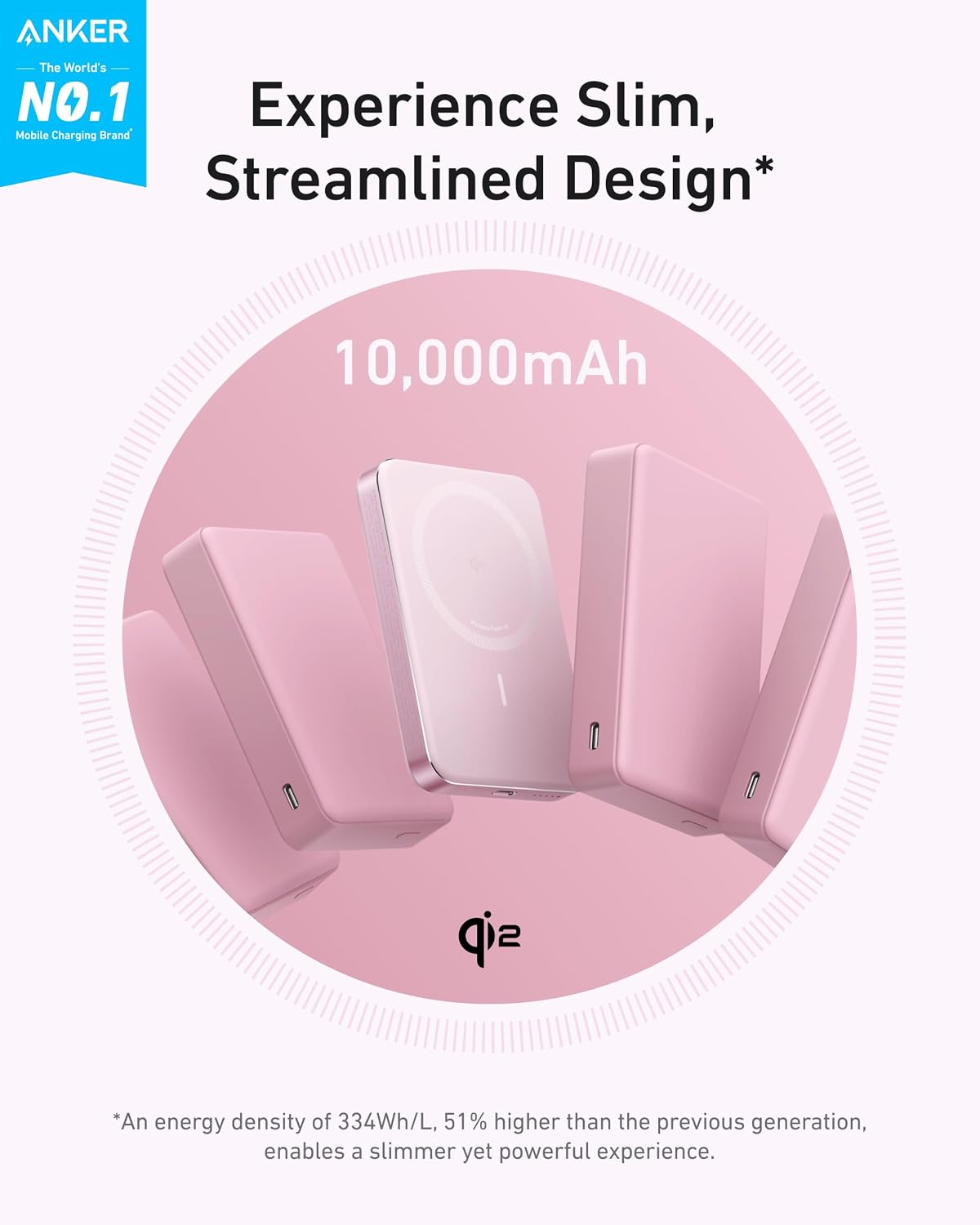 Detalle de Anker MagGo Power Bank 10K: Ultra-Slim Magnetic Battery Pack for iPhone 14–17 (Not for Pixel)