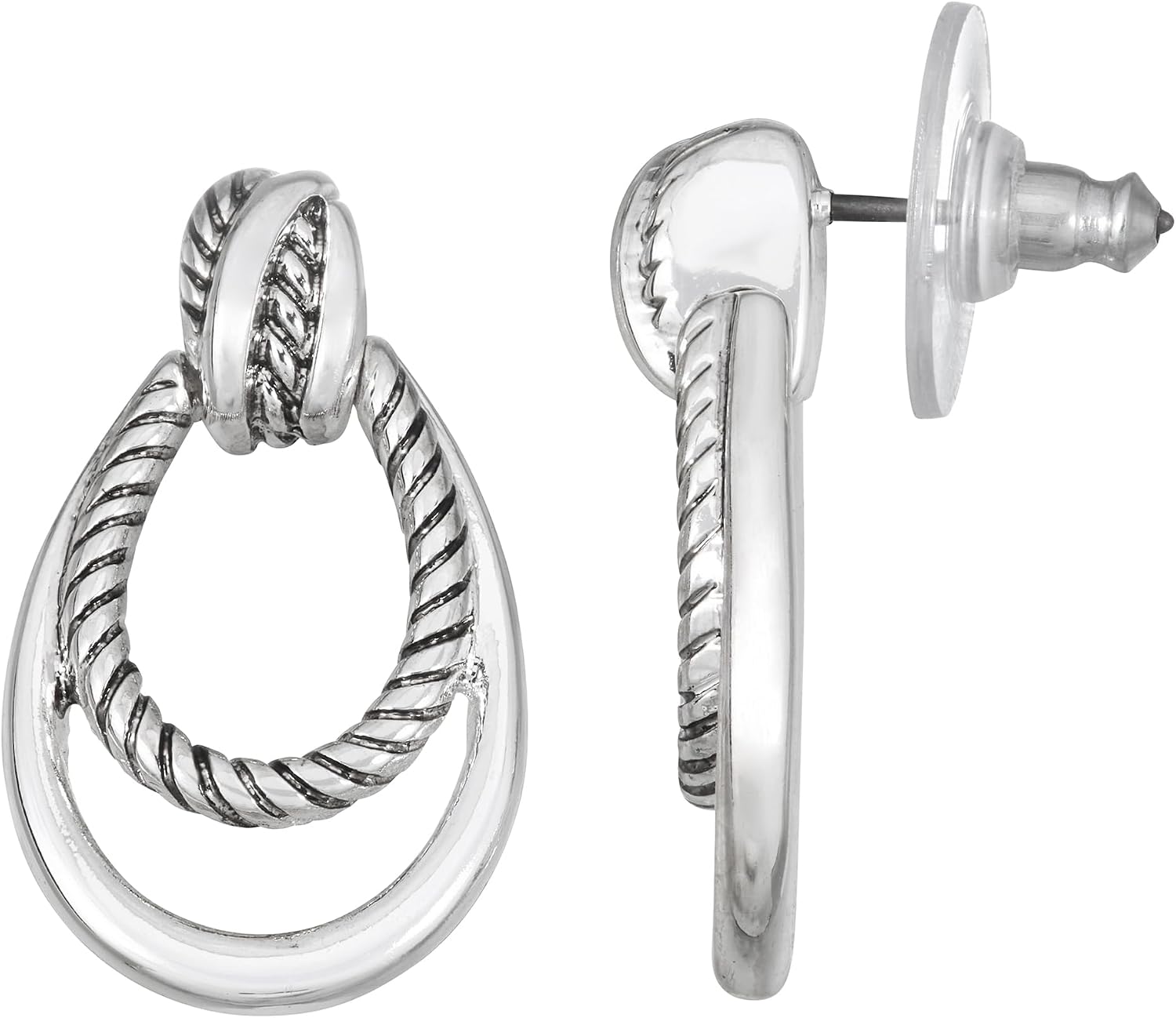 Detalle de Napier Silver Stud Earrings