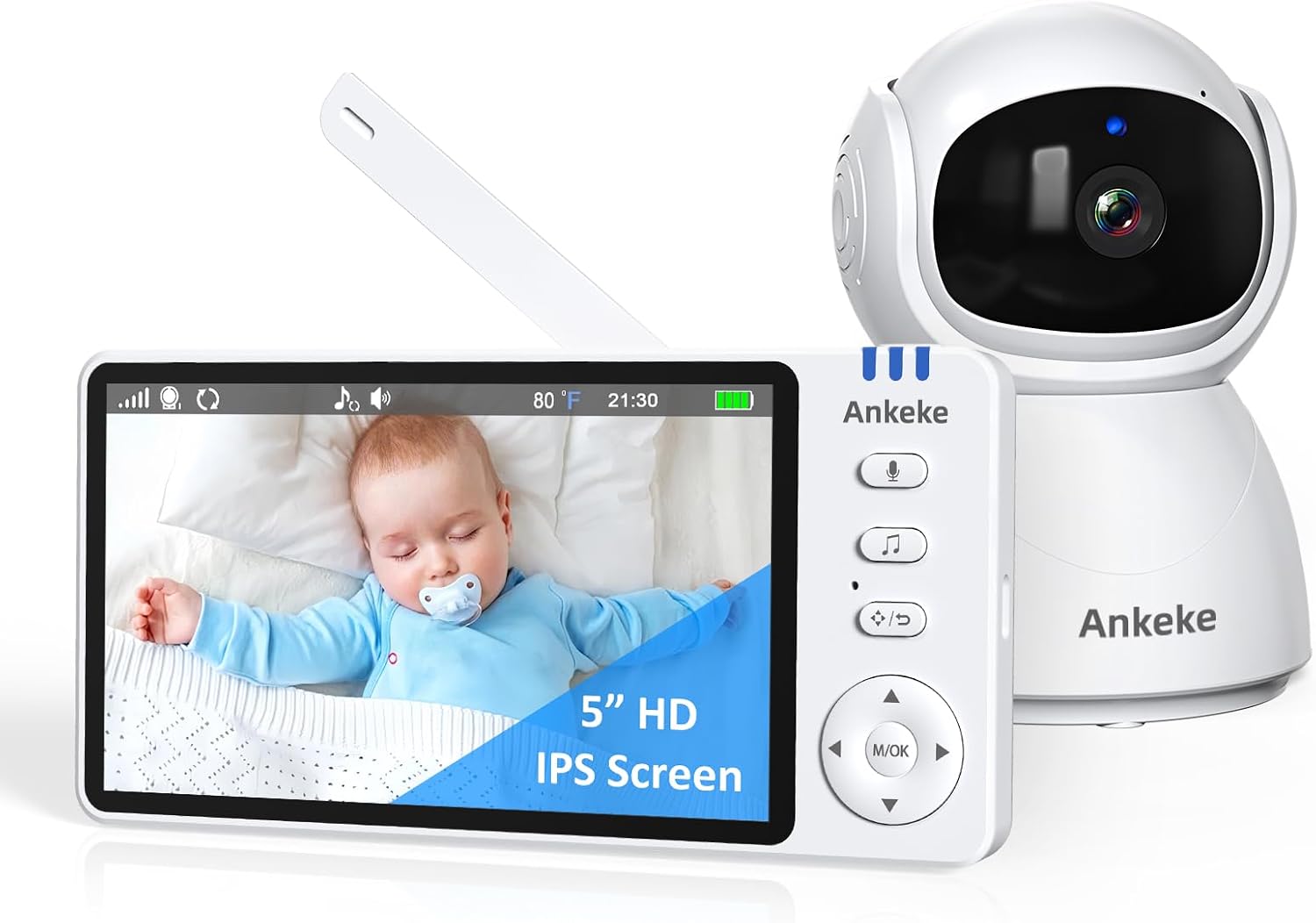 Detalle de AnKeKe Baby Monitor with 5-Inch Screen
