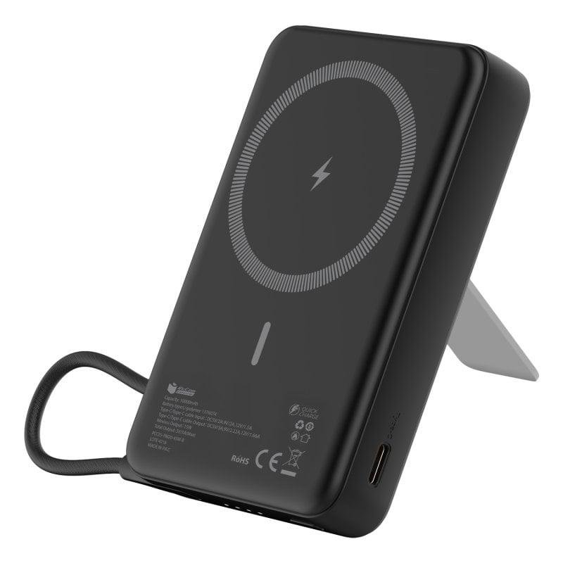 Detalle de PcCom Essential Powerbank: Carga inalámbrica MagSafe Qi2 10.000 mAh, 45W con Stand